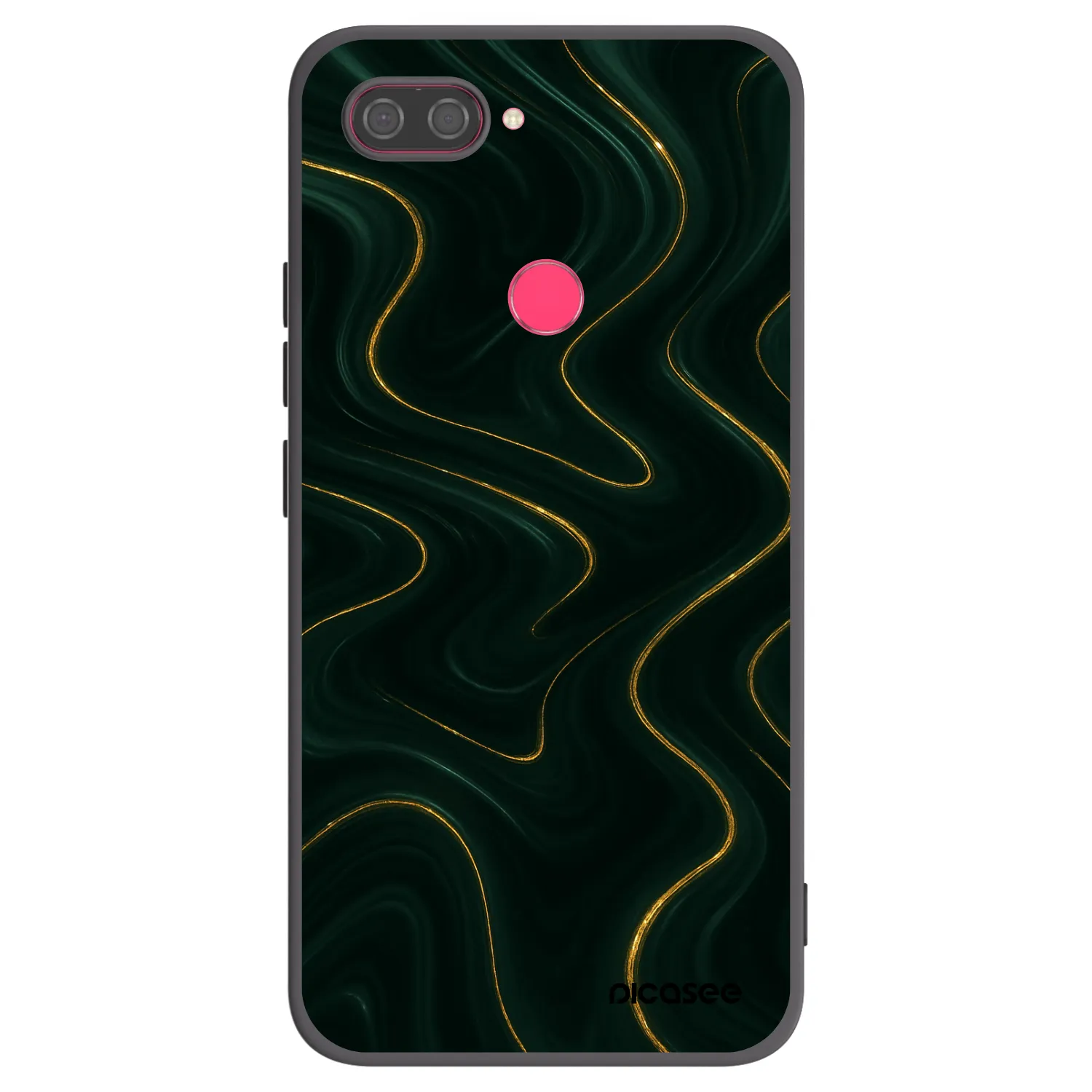 Picasee silikonowe czarne etui na Xiaomi Mi 8 Lite - Vawes