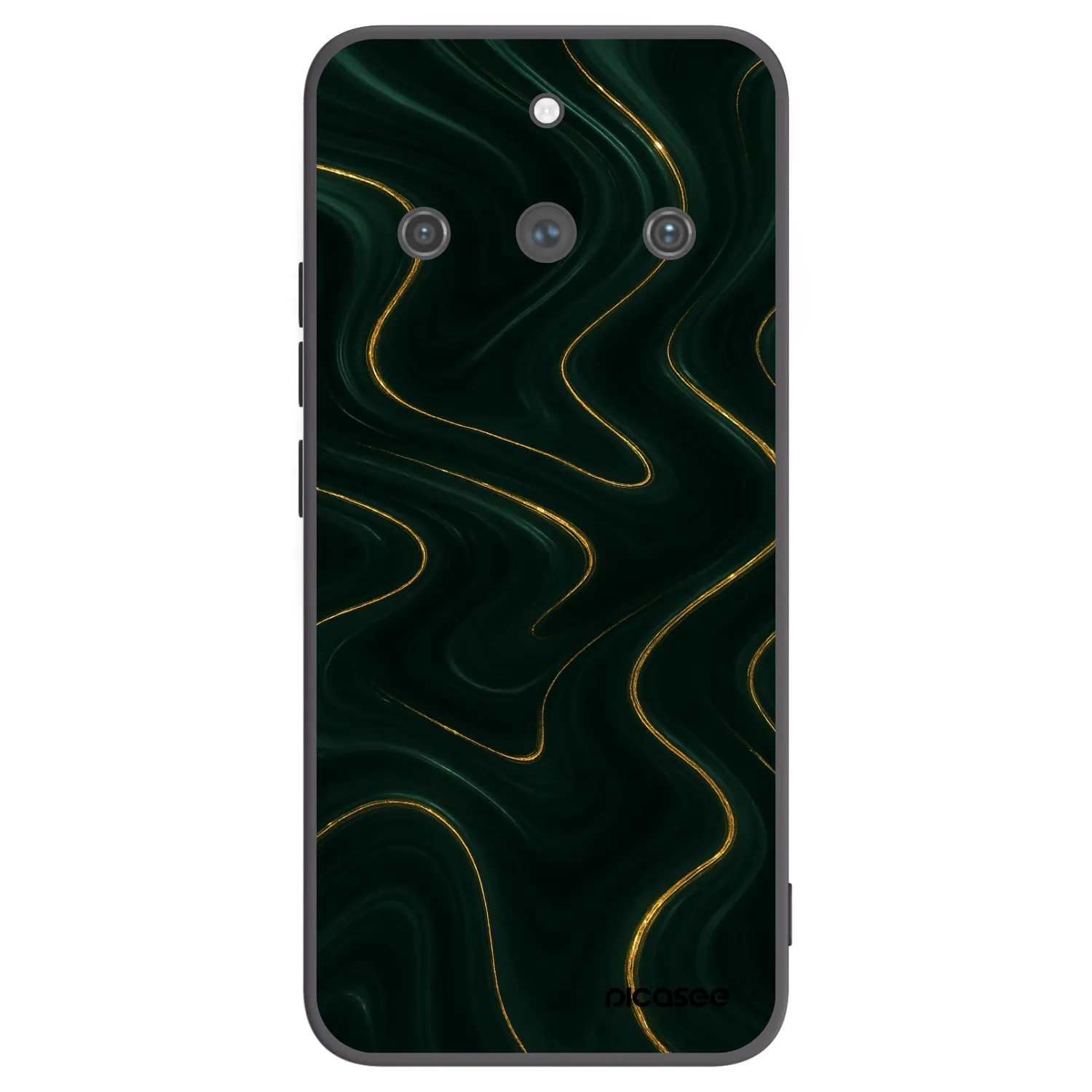 Picasee silikonowe czarne etui na Realme 11 Pro+ - Vawes