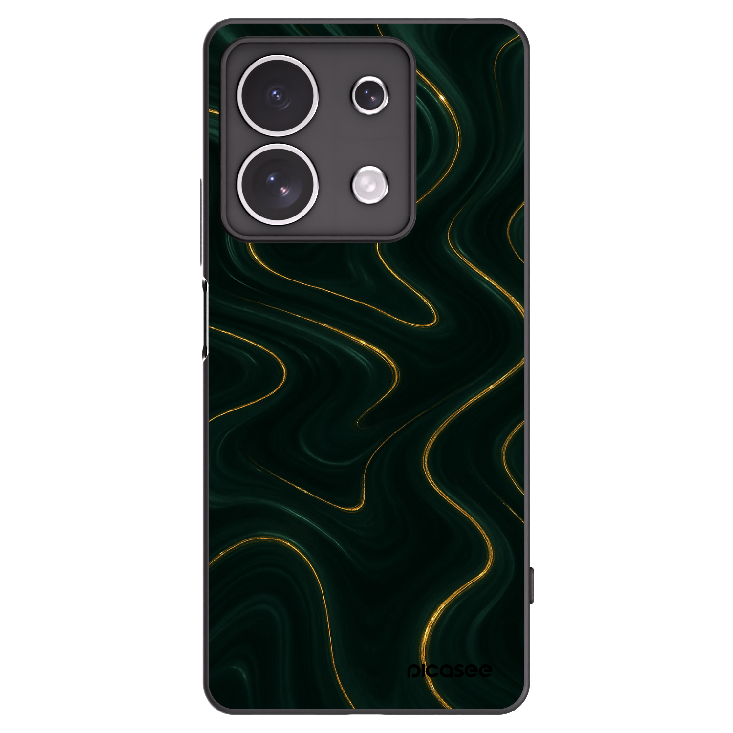 Picasee silikonowe czarne etui na Xiaomi Redmi Note 13 4G - Vawes