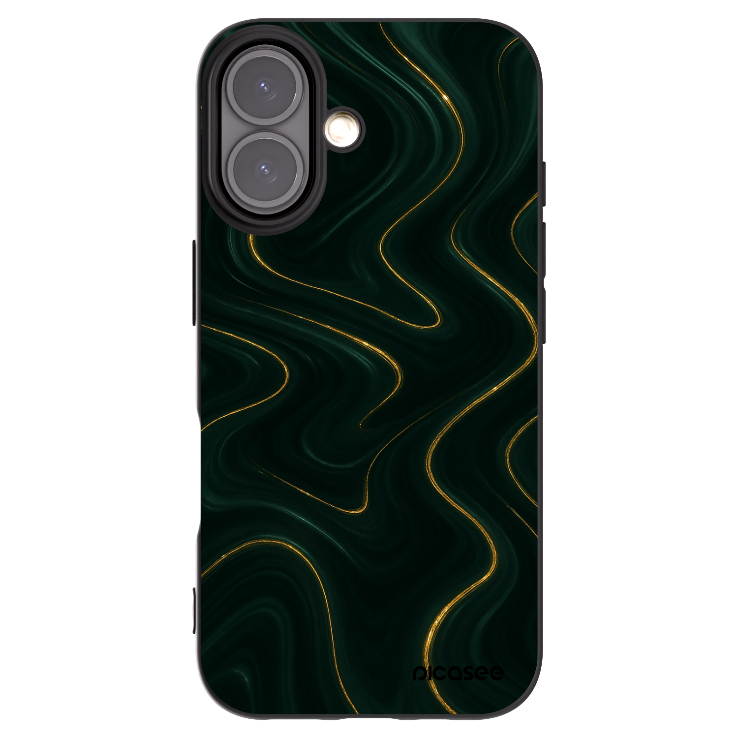 Picasee silikonowe czarne etui na Apple iPhone 16 - Vawes