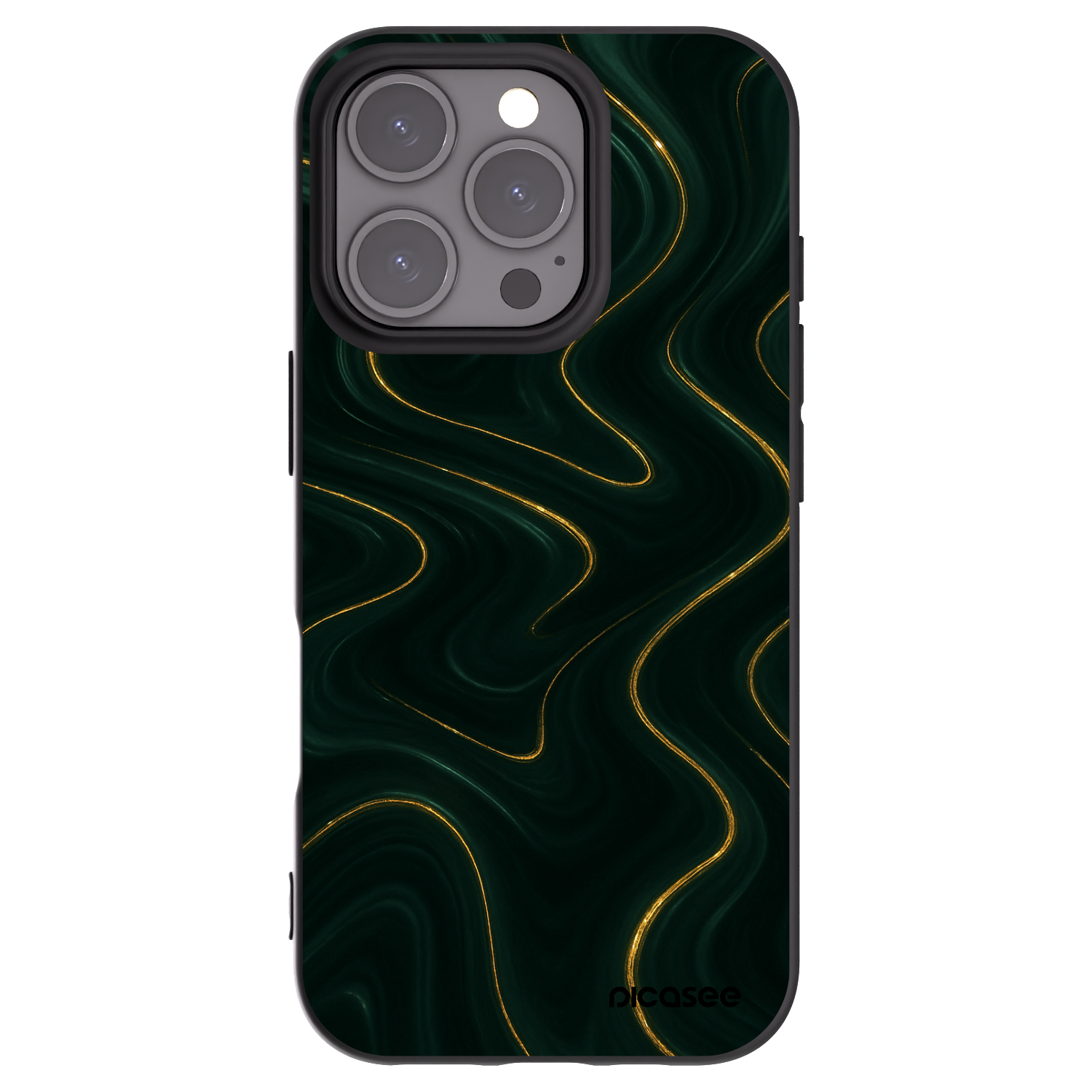 Picasee silikonowe czarne etui na Apple iPhone 16 Pro - Vawes