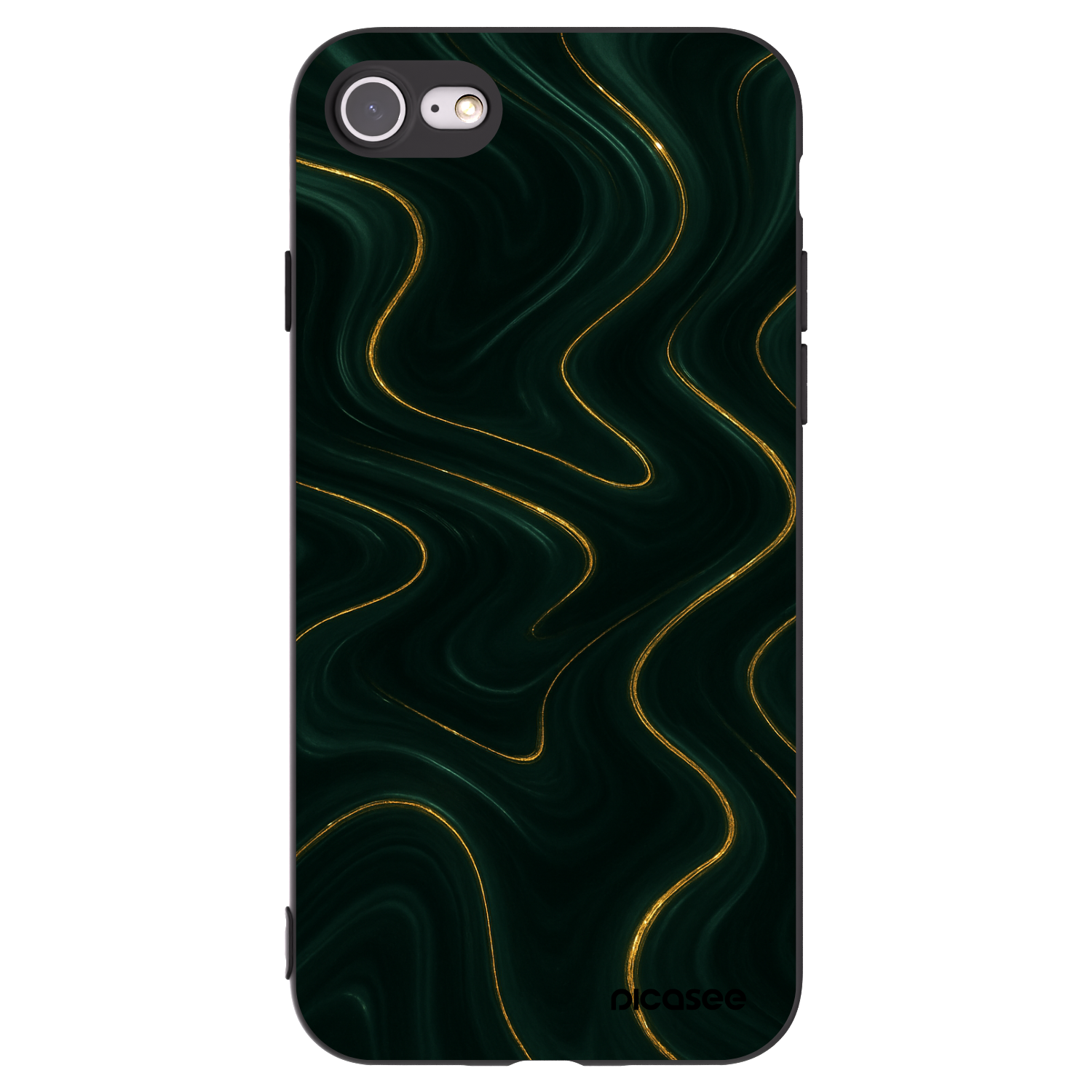 Picasee silikonowe czarne etui na Apple iPhone 8 - Vawes