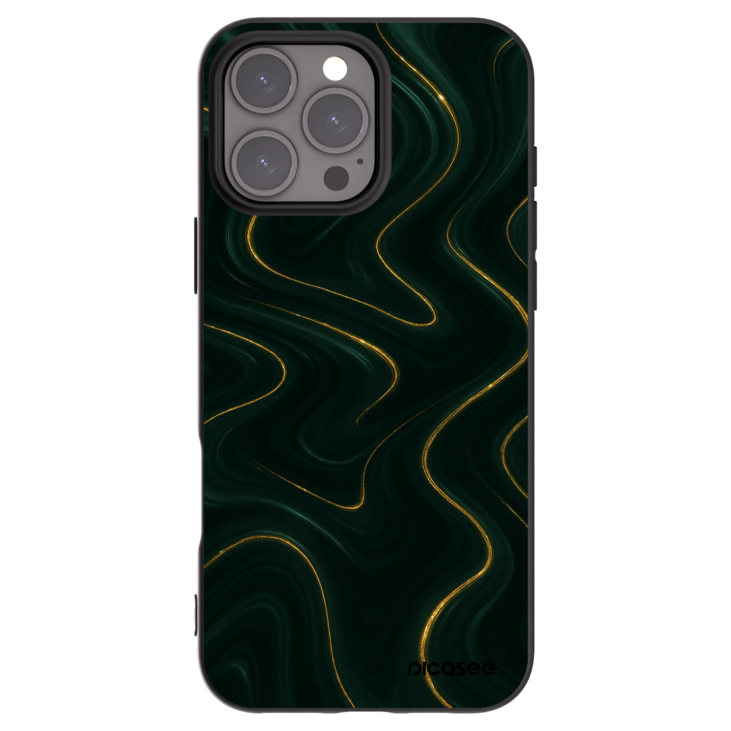 Picasee silikonowe czarne etui na Apple iPhone 16 Pro Max - Vawes