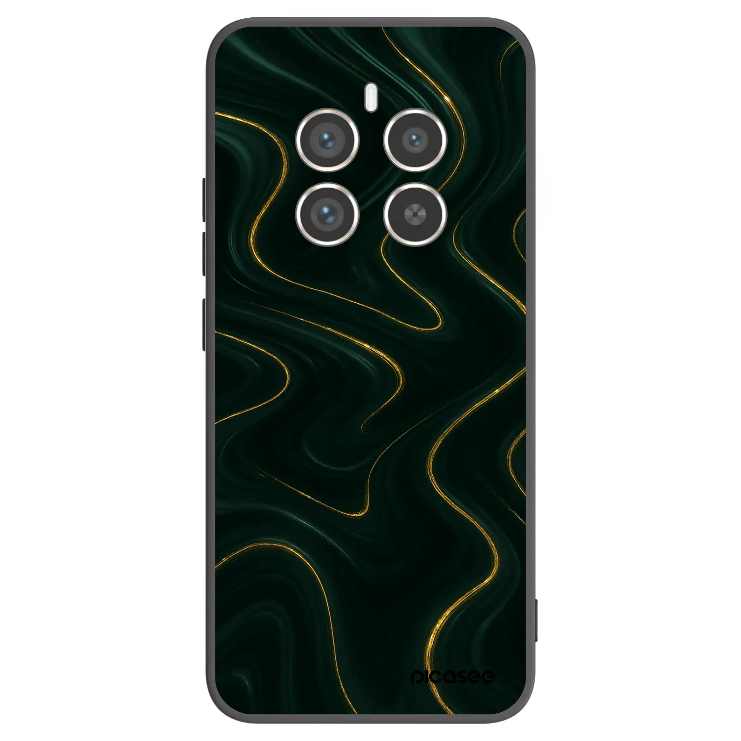 Picasee silikonowe czarne etui na Realme 12 Pro 5G - Vawes