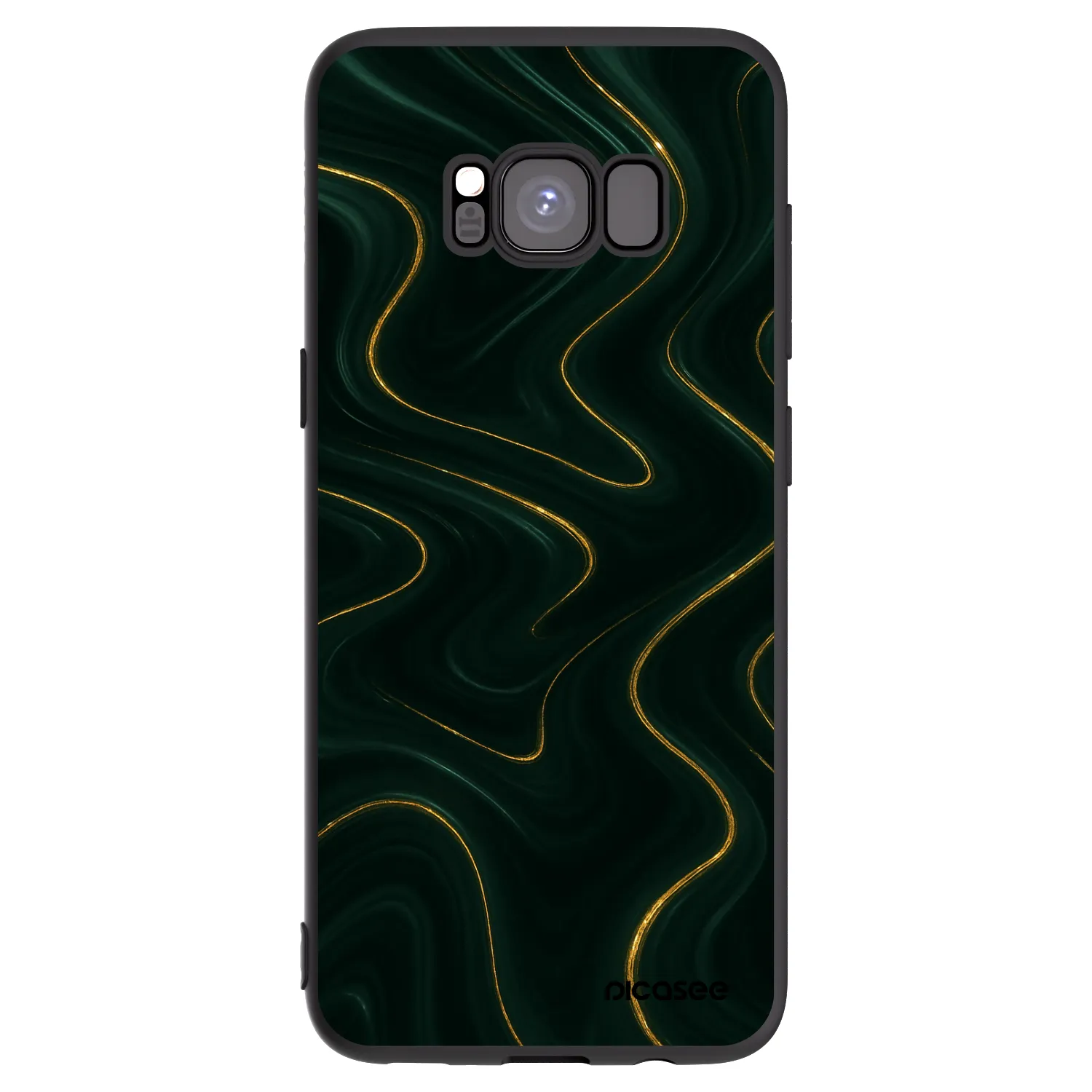 Picasee silikonowe czarne etui na Samsung Galaxy S8 G950F - Vawes