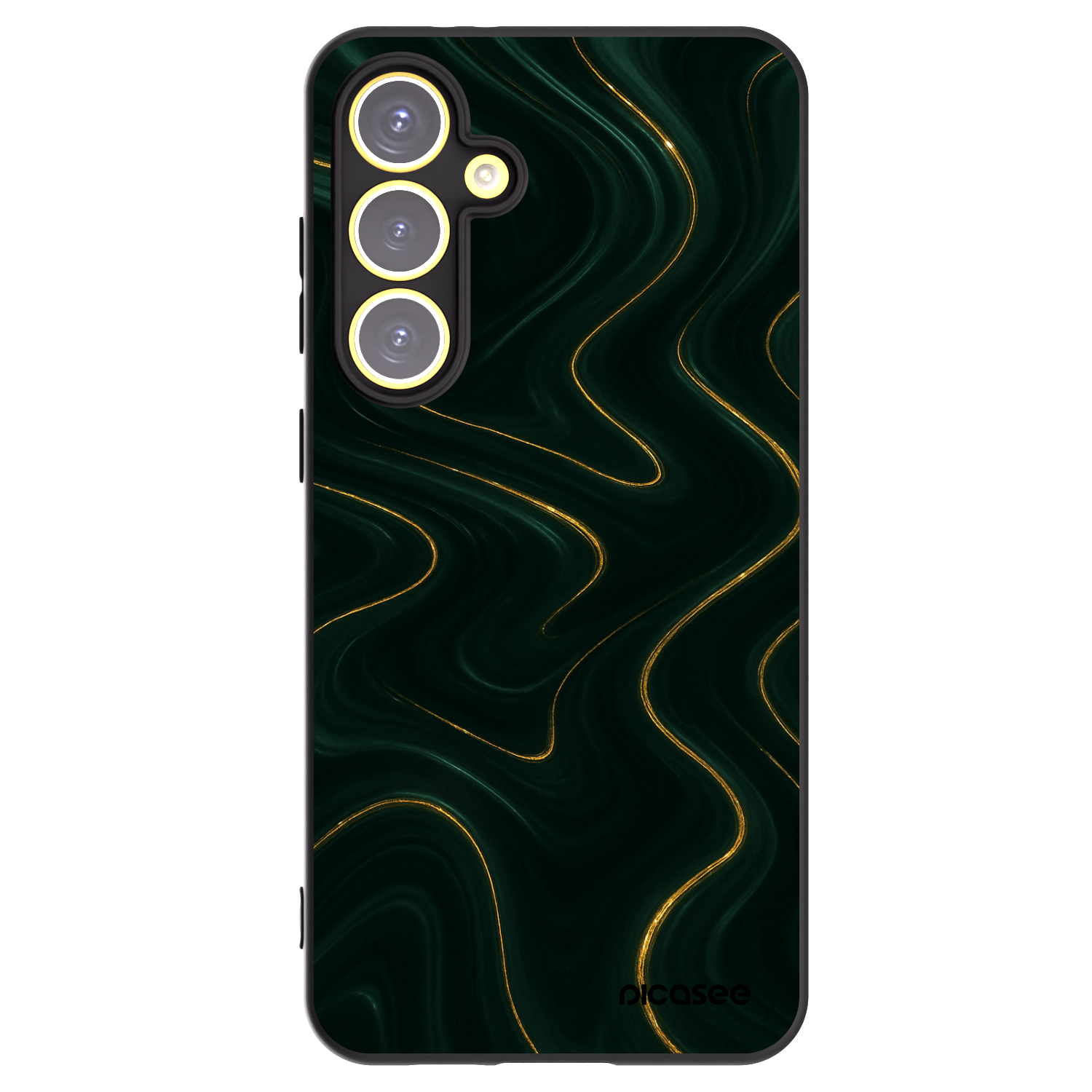 Picasee silikonowe czarne etui na Samsung Galaxy S24 FE S721B - Vawes