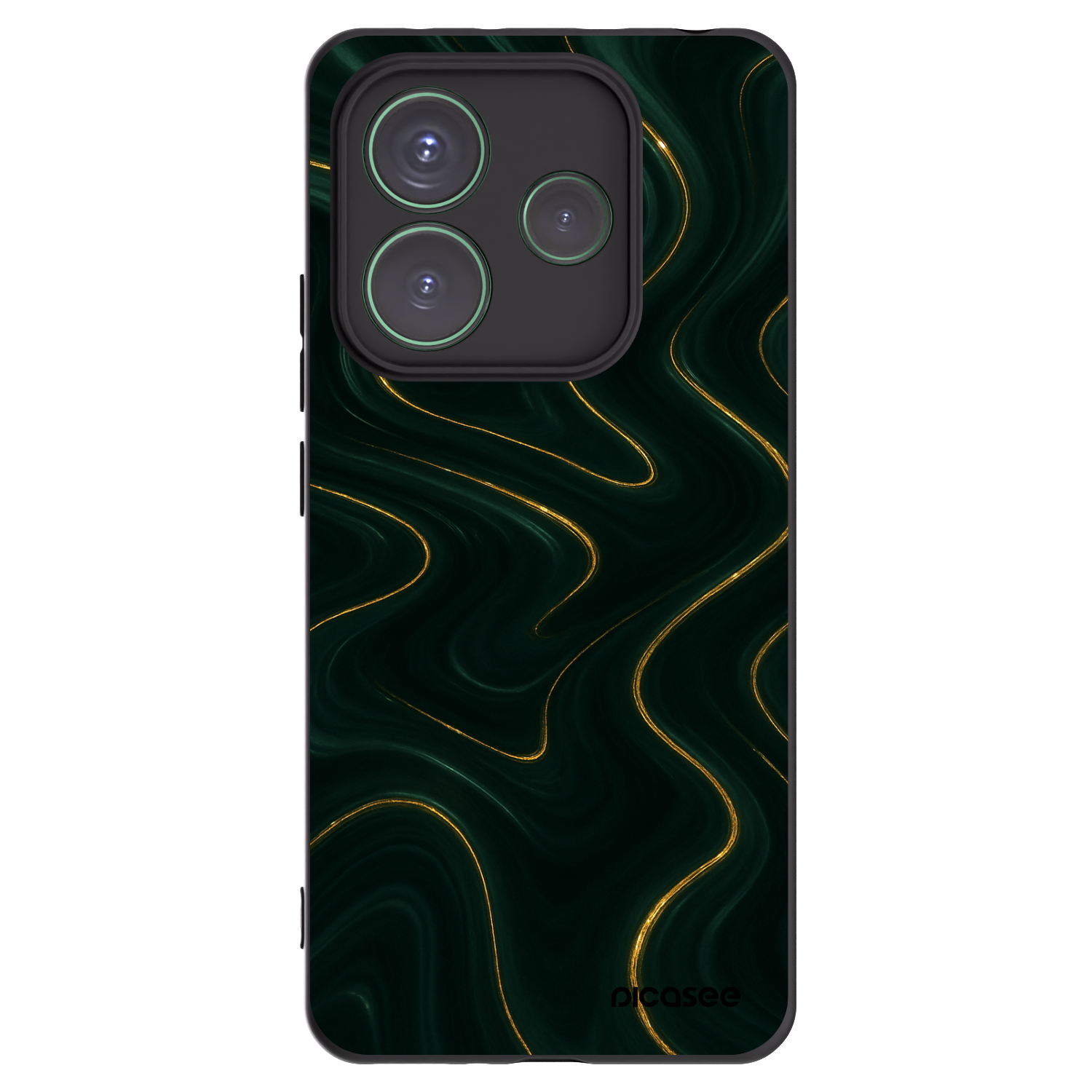 Picasee silikonowe czarne etui na Xiaomi Redmi Note 14 5G - Vawes