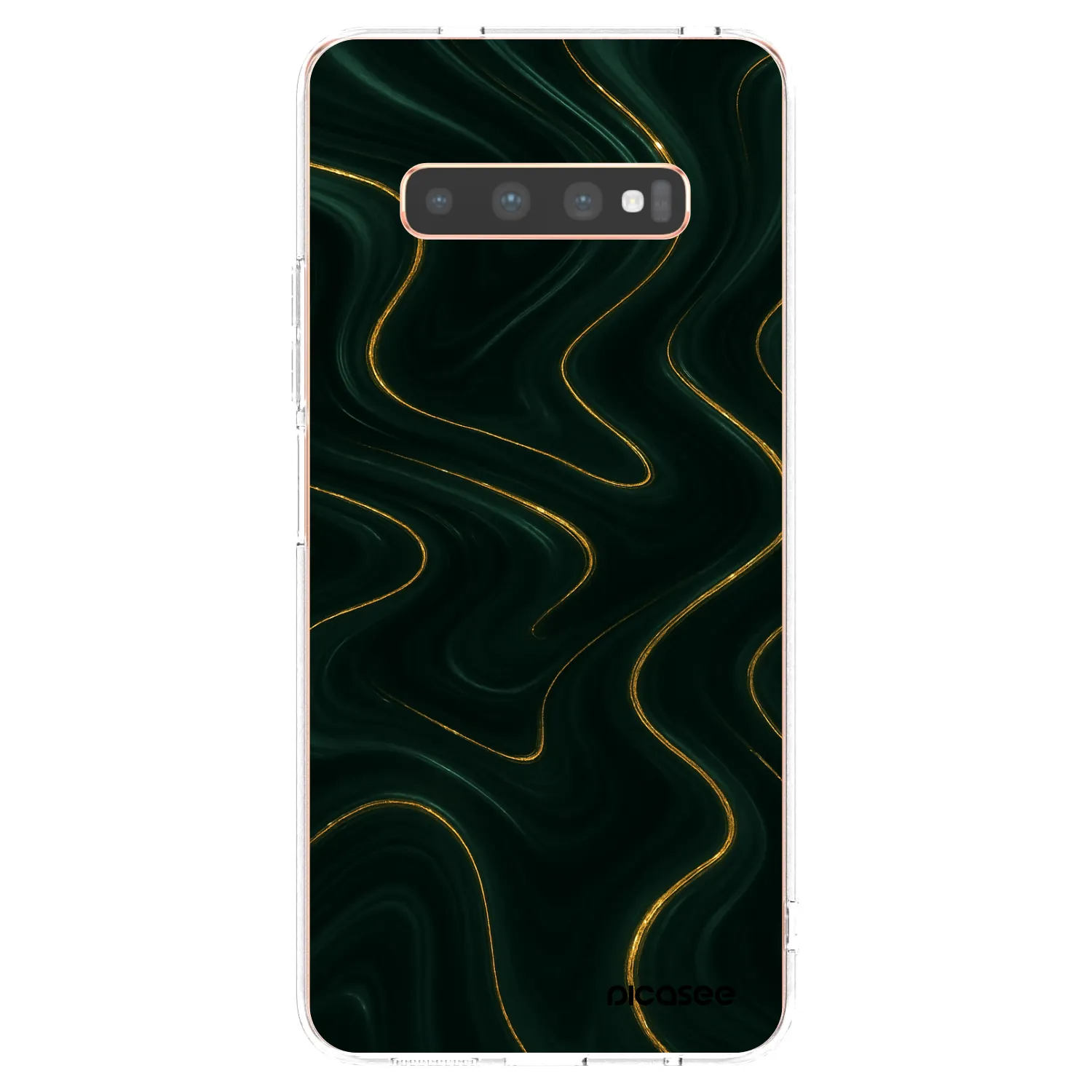 Picasee silikonowe przeźroczyste etui na Samsung Galaxy S10 Plus G975 - Vawes