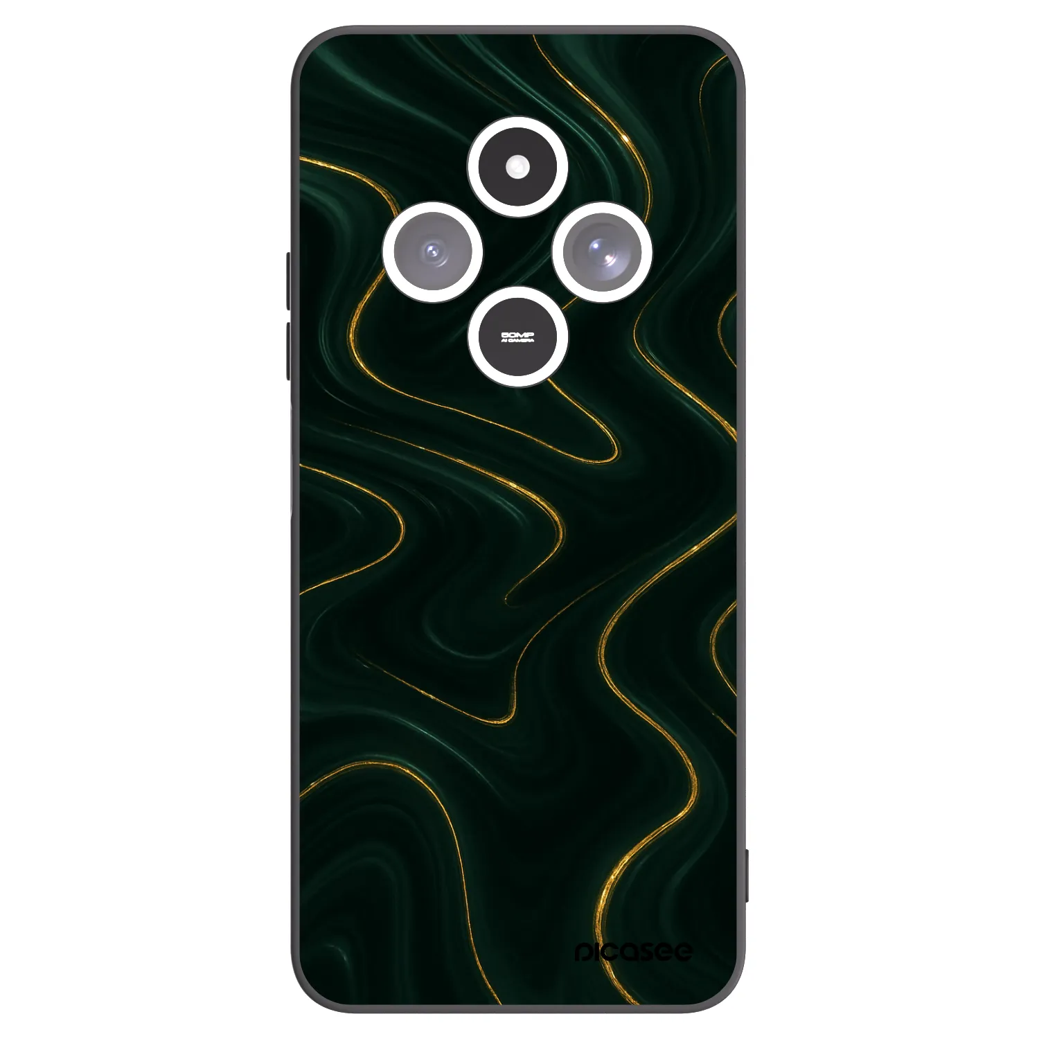 Picasee silikonowe czarne etui na Xiaomi Redmi 14C - Vawes