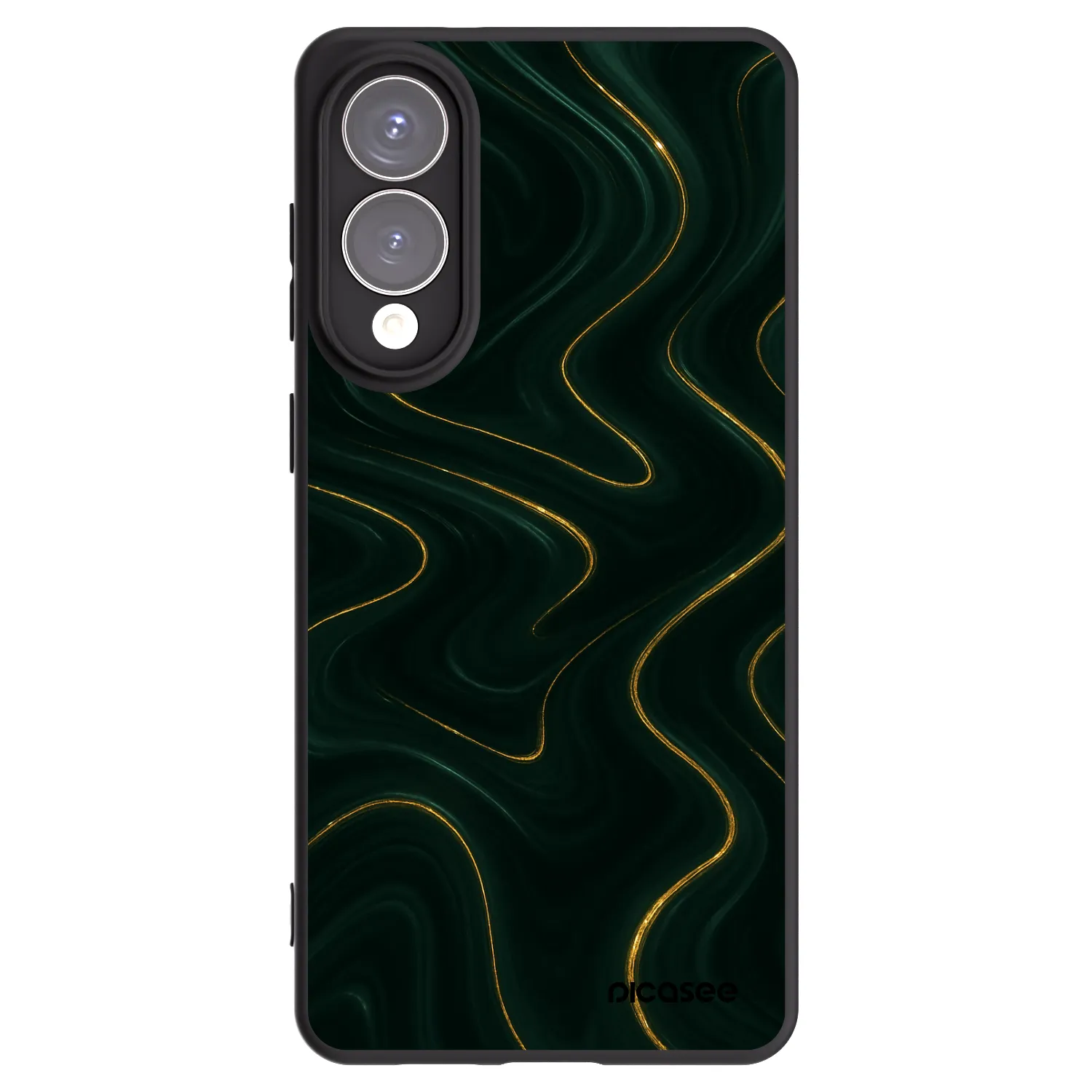 Picasee silikonowe czarne etui na Samsung Galaxy S25 Edge 5G - Vawes