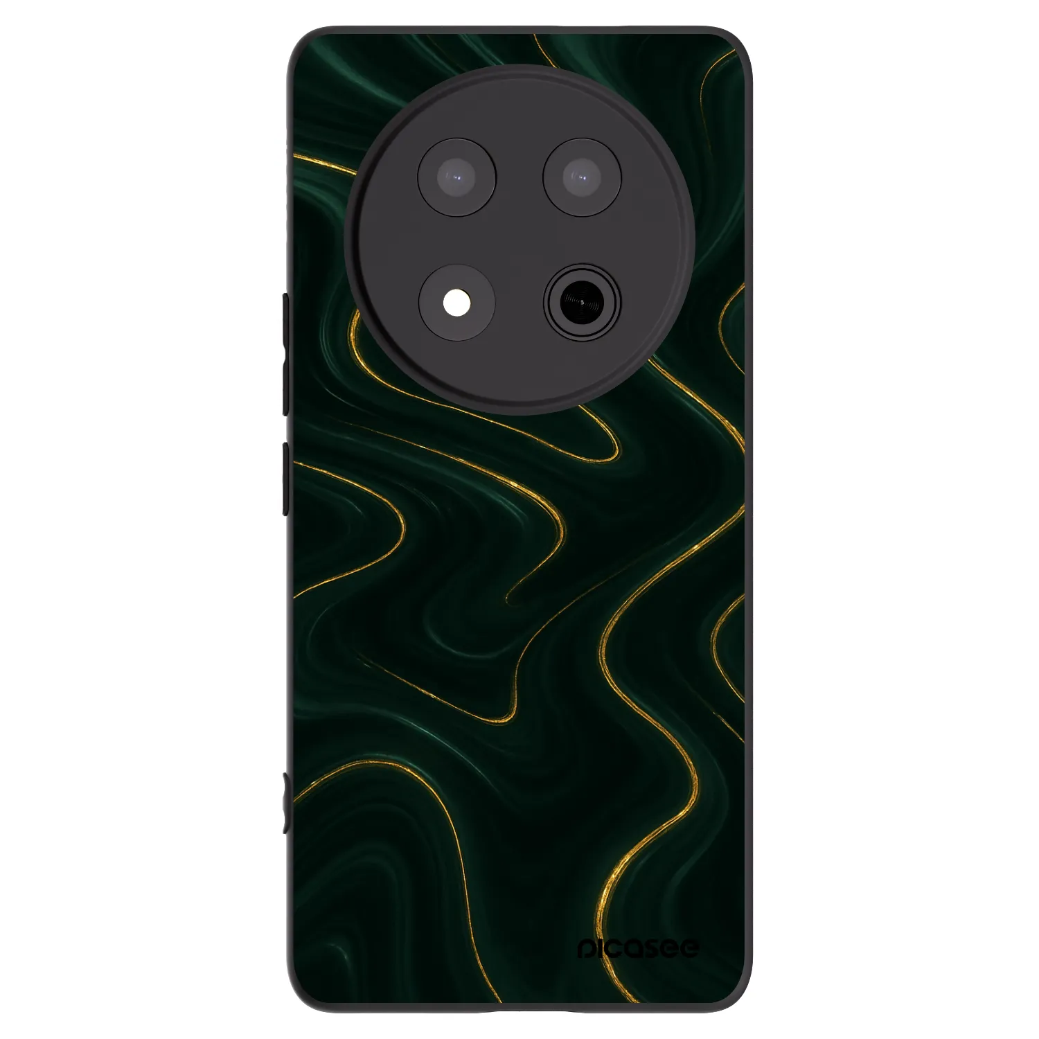 Picasee silikonowe czarne etui na Honor Magic7 Lite 5G - Vawes