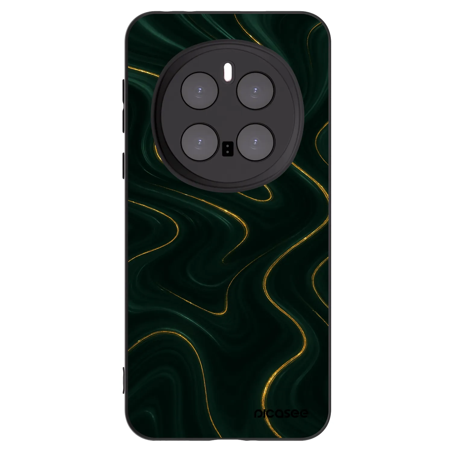 Picasee silikonowe czarne etui na Honor Magic7 Pro 5G - Vawes