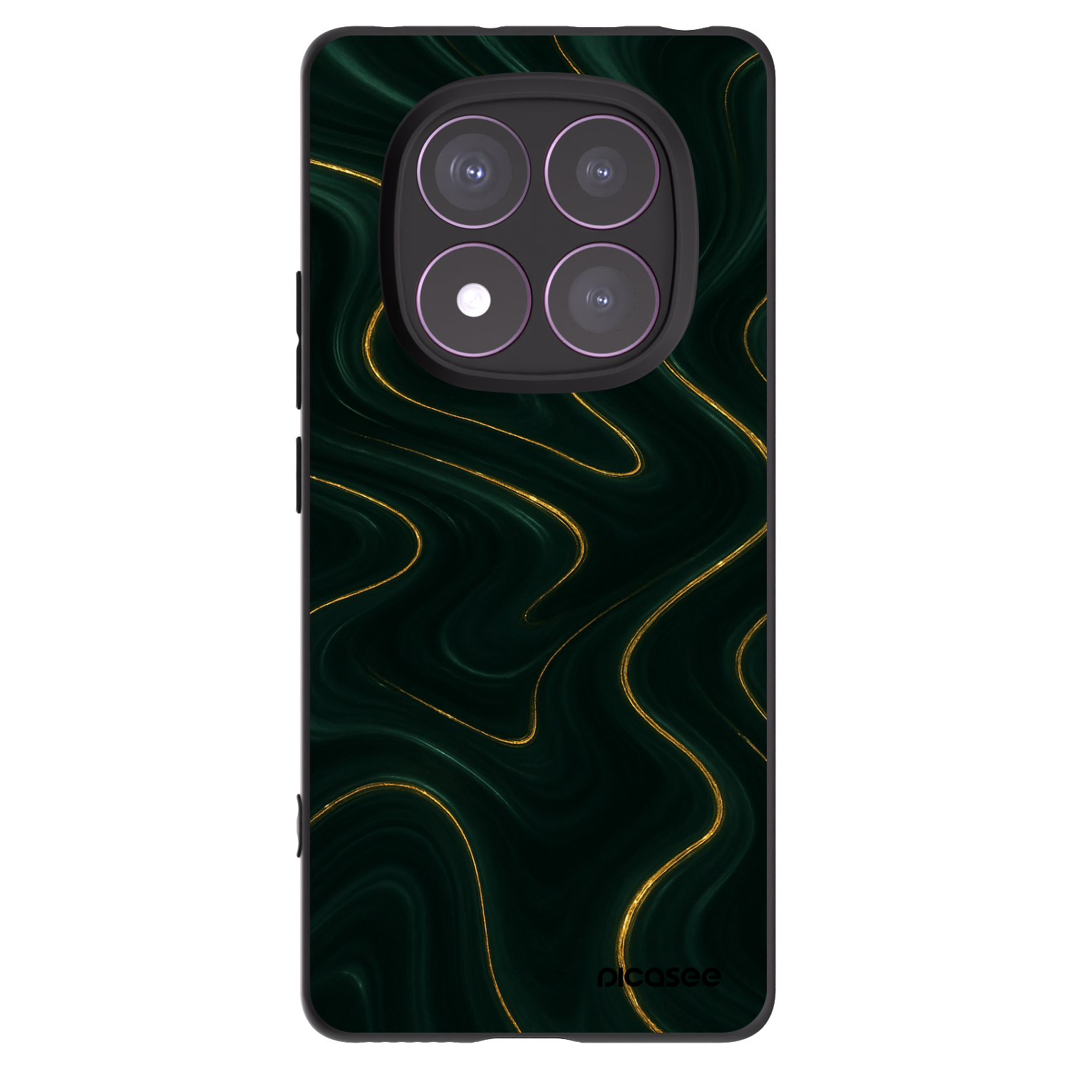 Picasee silikonowe czarne etui na Xiaomi Redmi Note 14 Pro 4G - Vawes