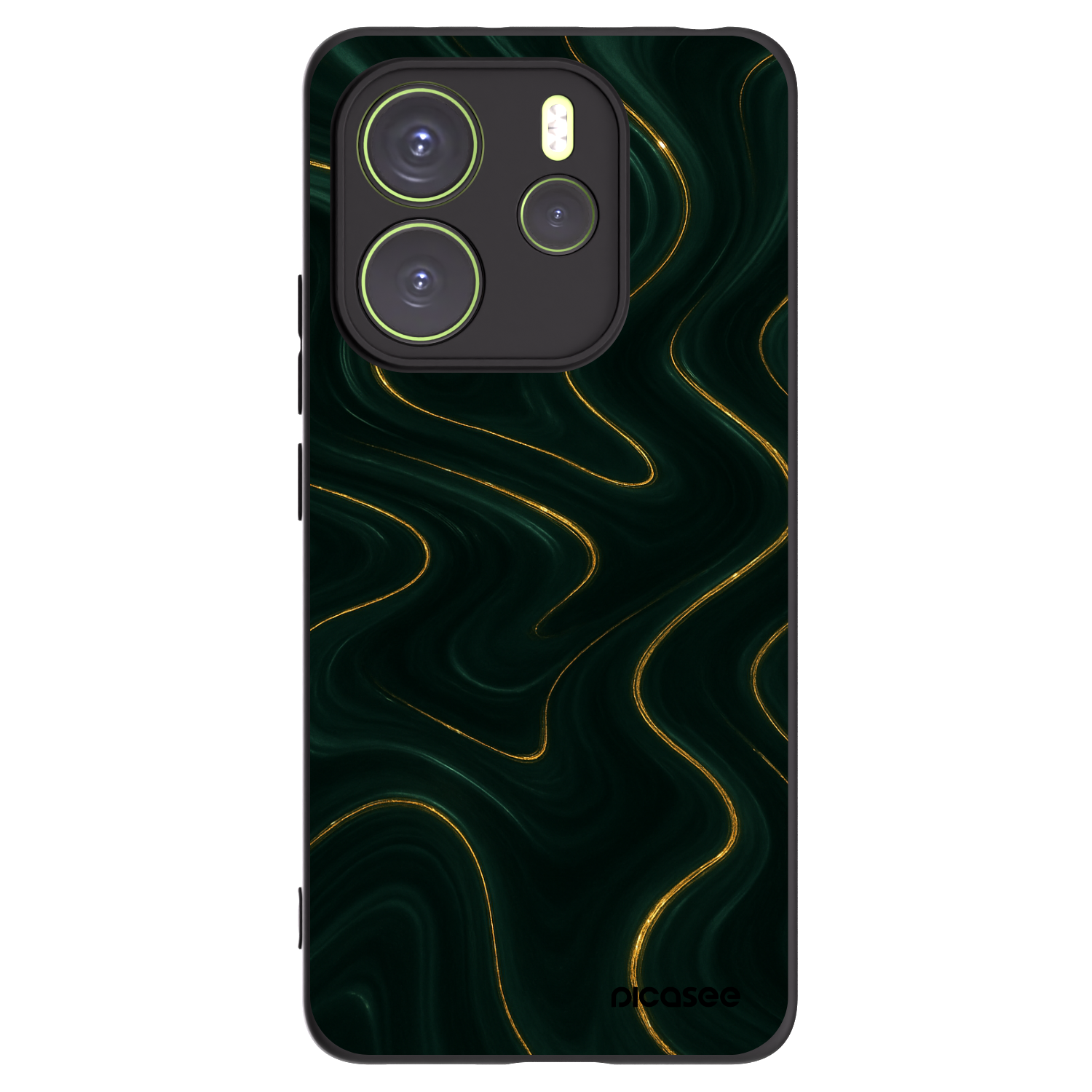 Picasee silikonowe czarne etui na Xiaomi Redmi Note 14 4G - Vawes