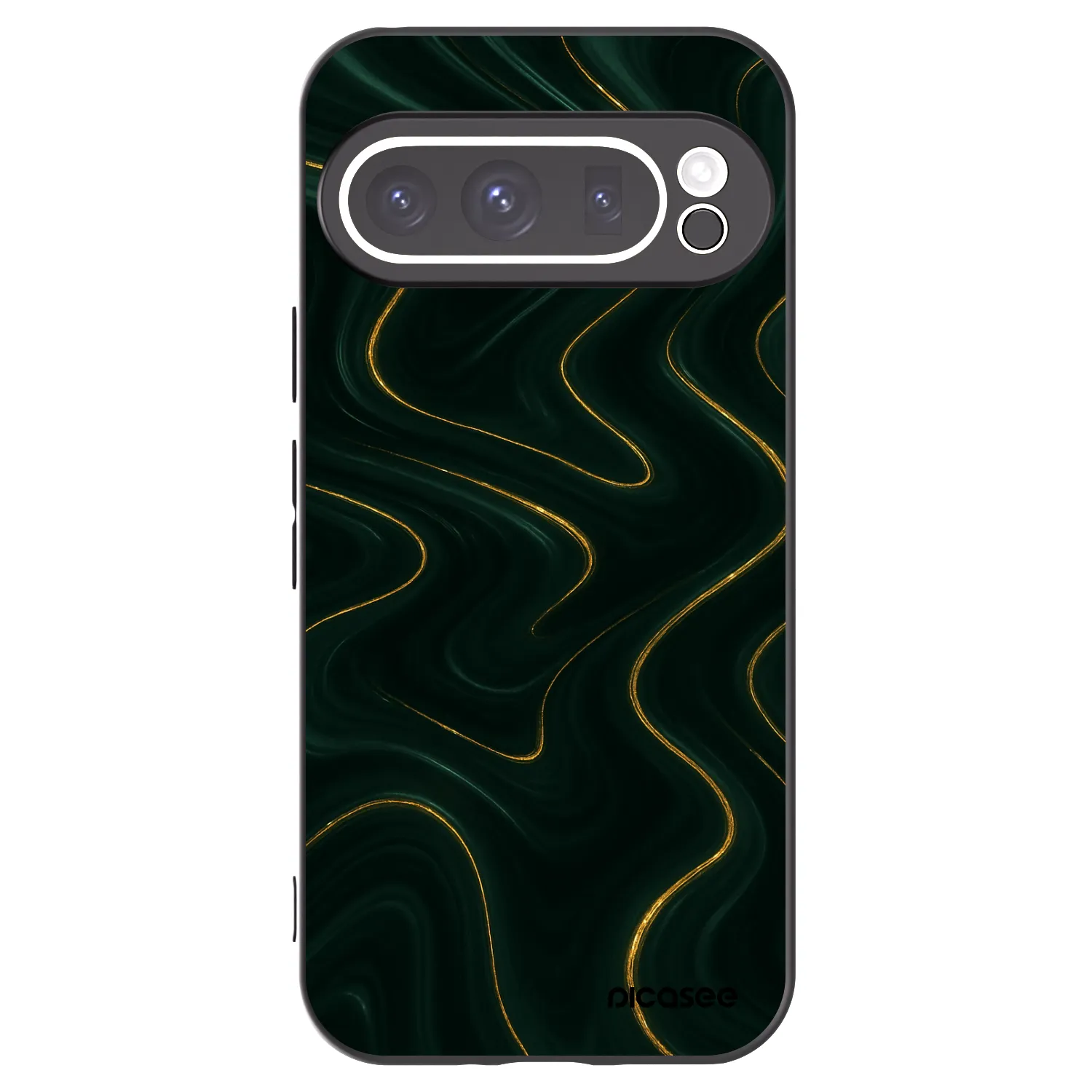 Picasee silikonowe czarne etui na Google Pixel 9 Pro - Vawes