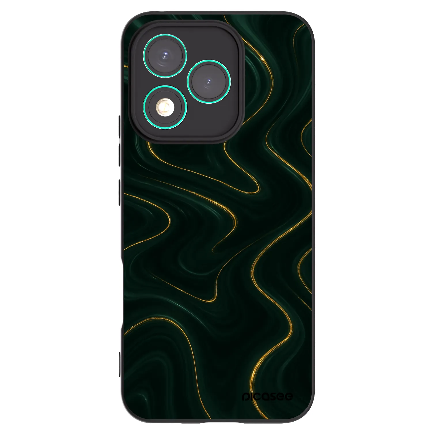 Picasee silikonowe czarne etui na Honor 400 Lite 5G - Vawes