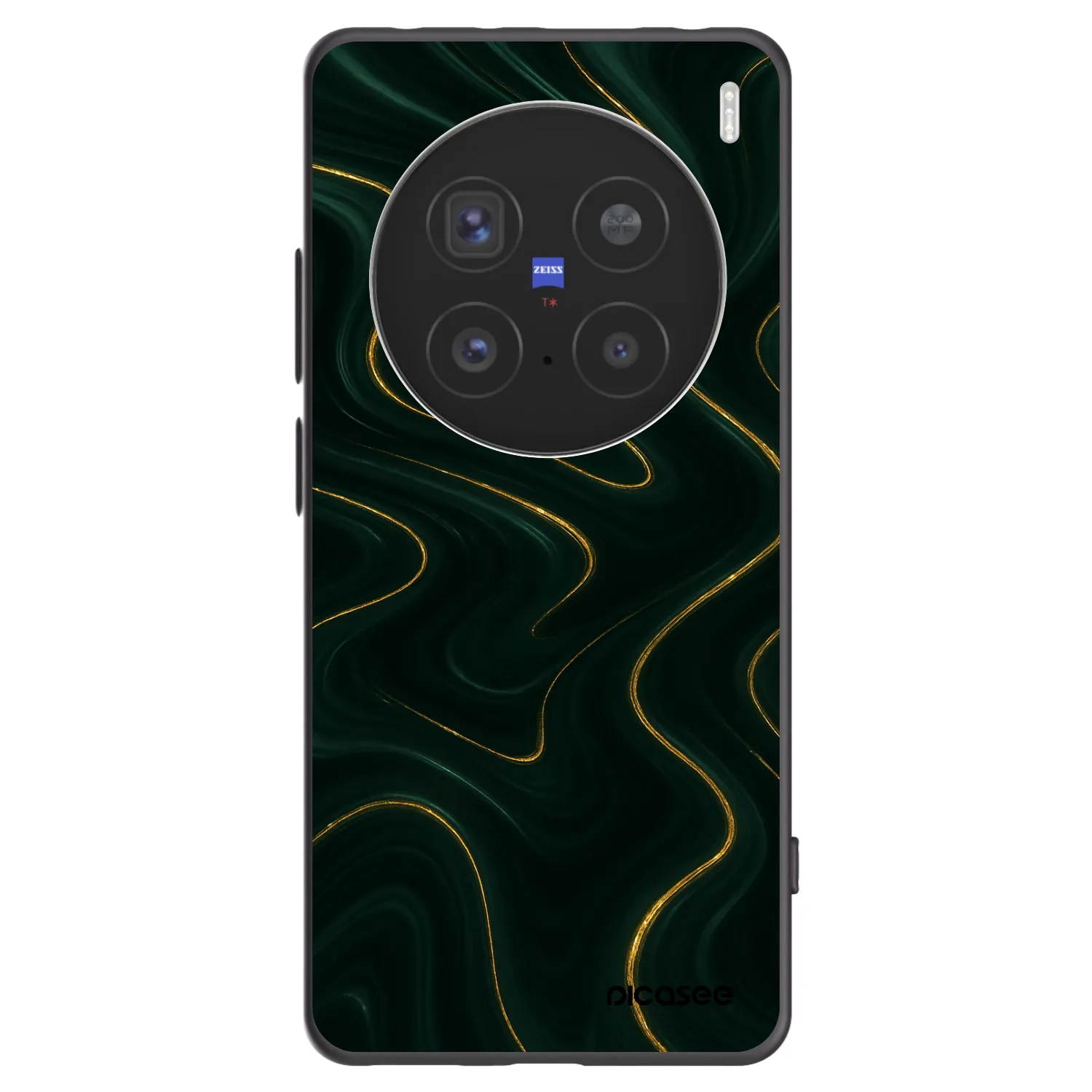 Picasee silikonowe czarne etui na Vivo X200 Pro - Vawes