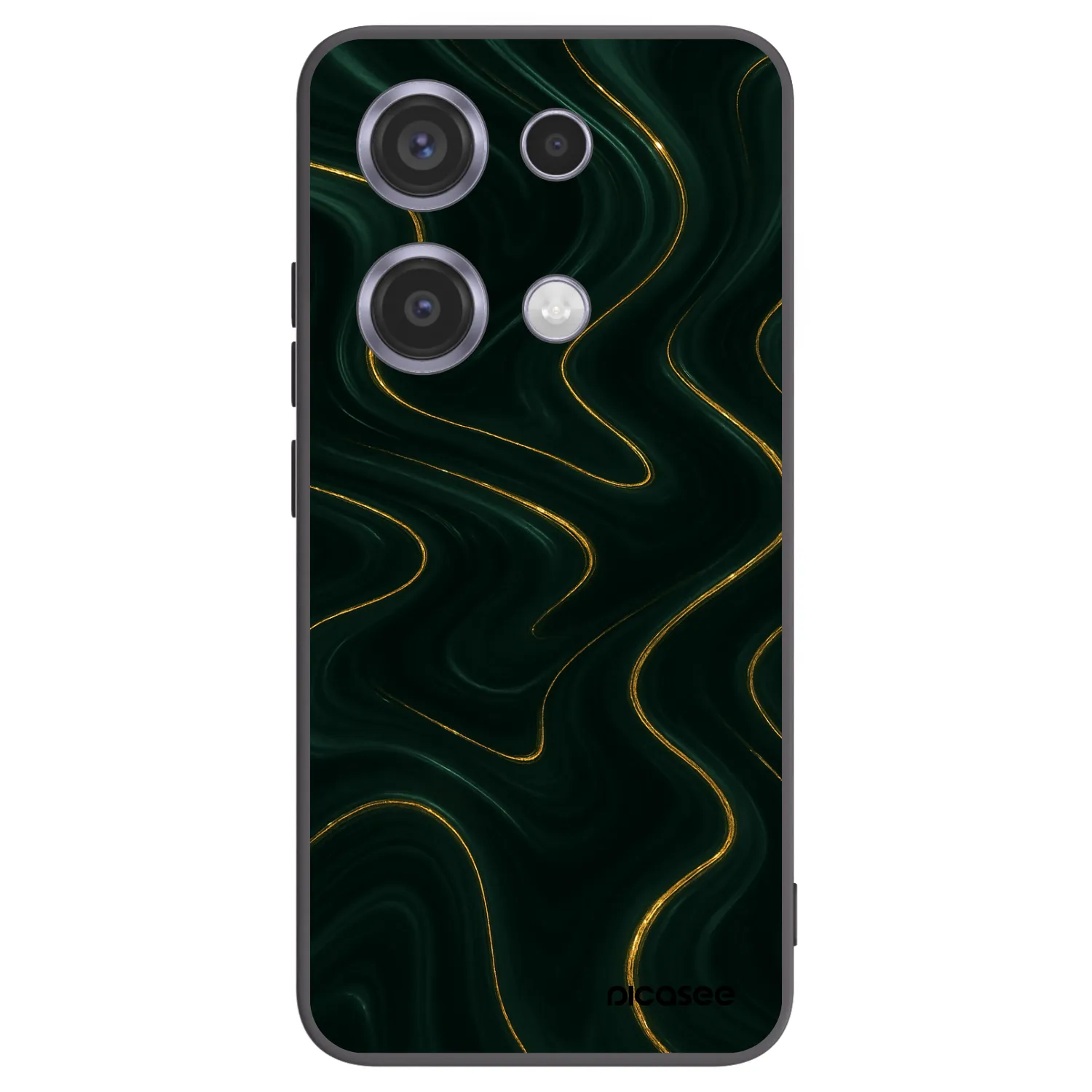Picasee silikonowe czarne etui na Xiaomi Redmi Note 14S - Vawes