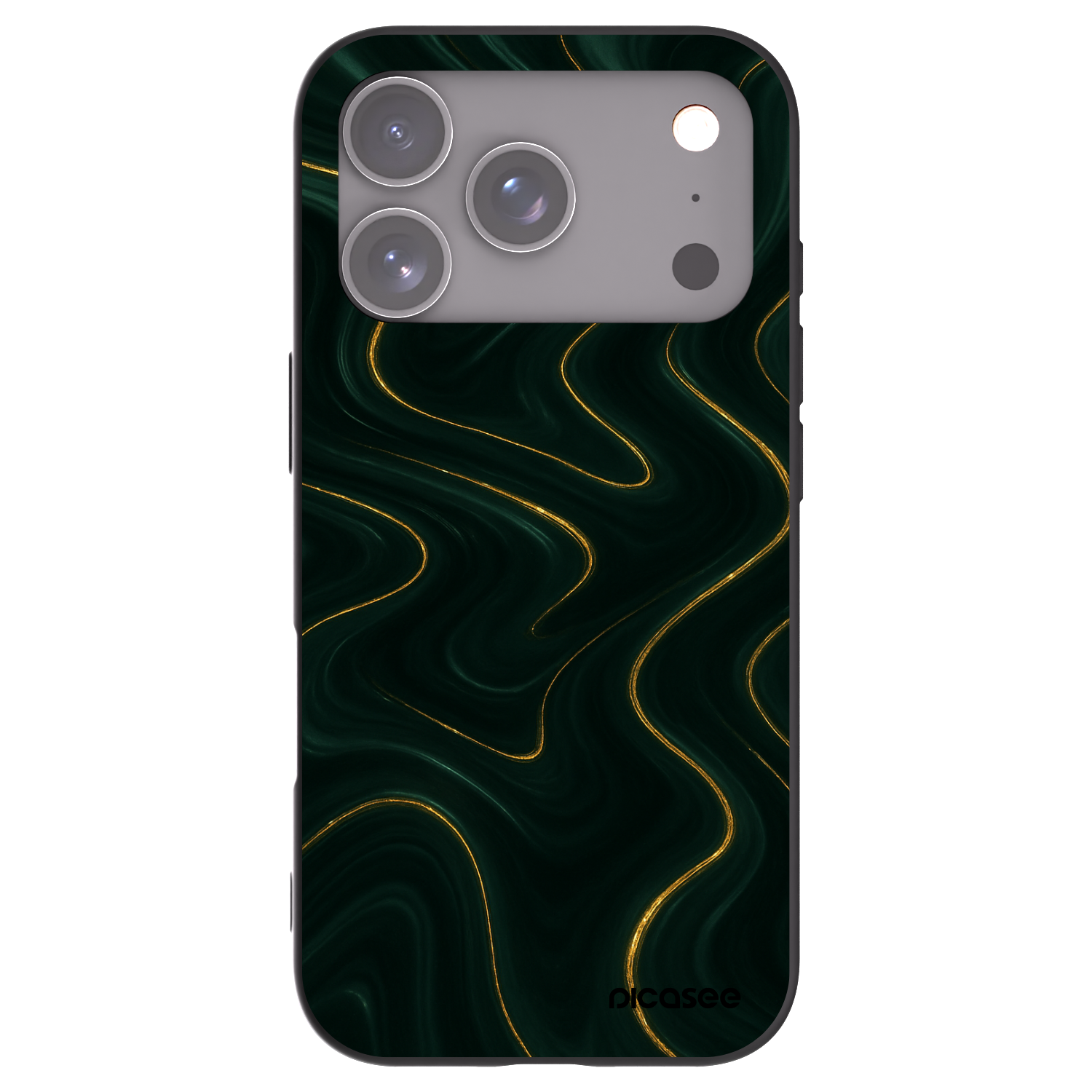 Picasee silikonowe czarne etui na Apple iPhone 17 Pro - Vawes