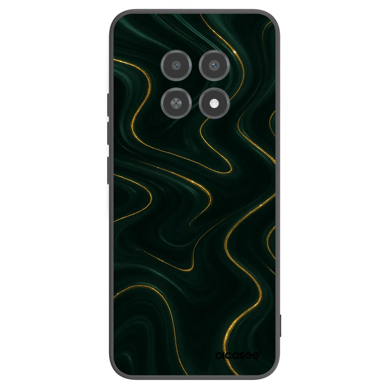 Picasee silikonowe czarne etui na Realme 12X - Vawes