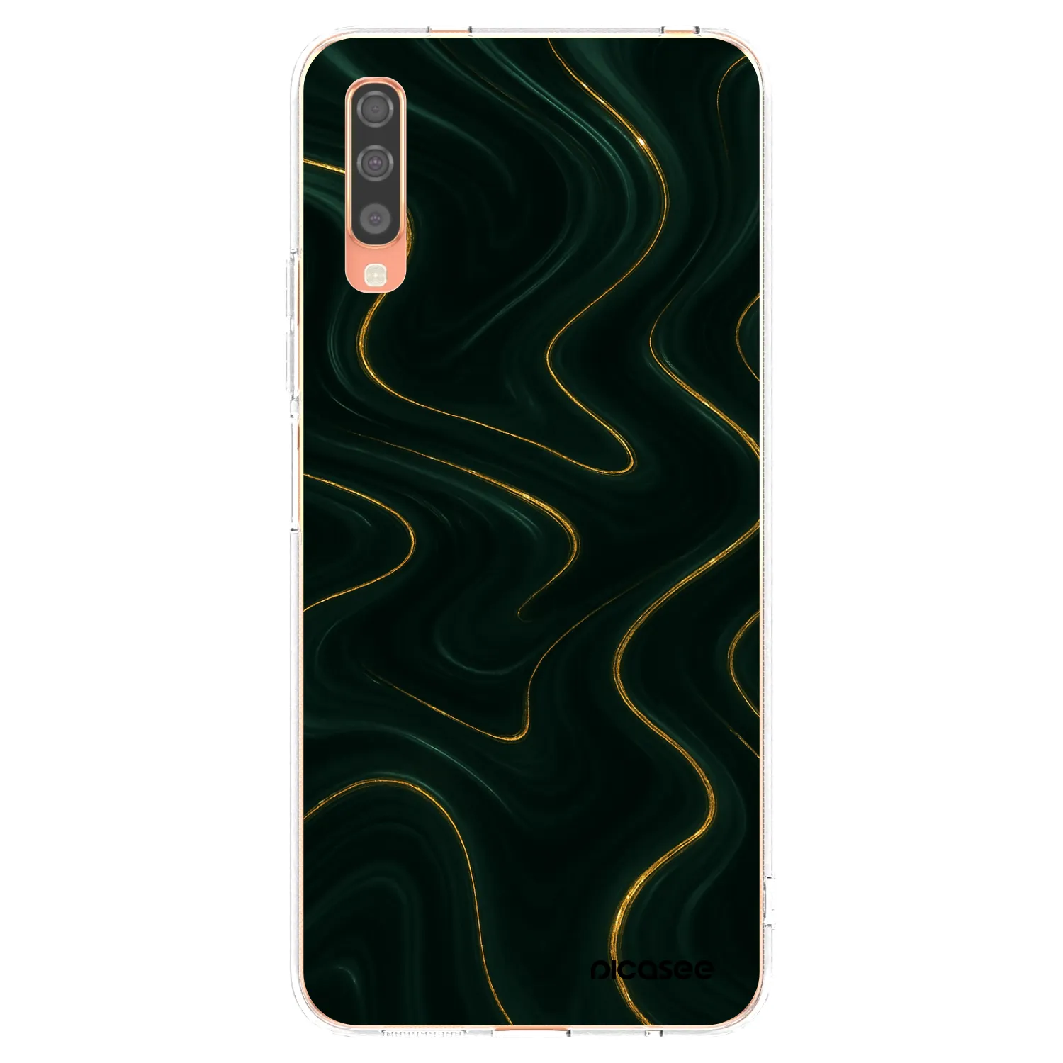 Picasee silikonowe przeźroczyste etui na Samsung Galaxy A70 A705F - Vawes