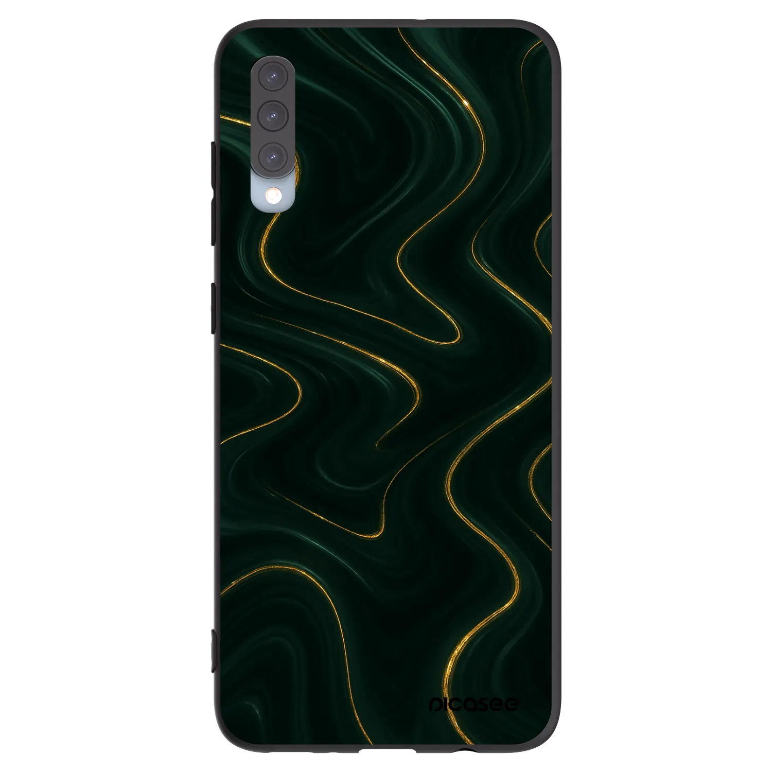 Picasee silikonowe czarne etui na Samsung Galaxy A70 A705F - Vawes