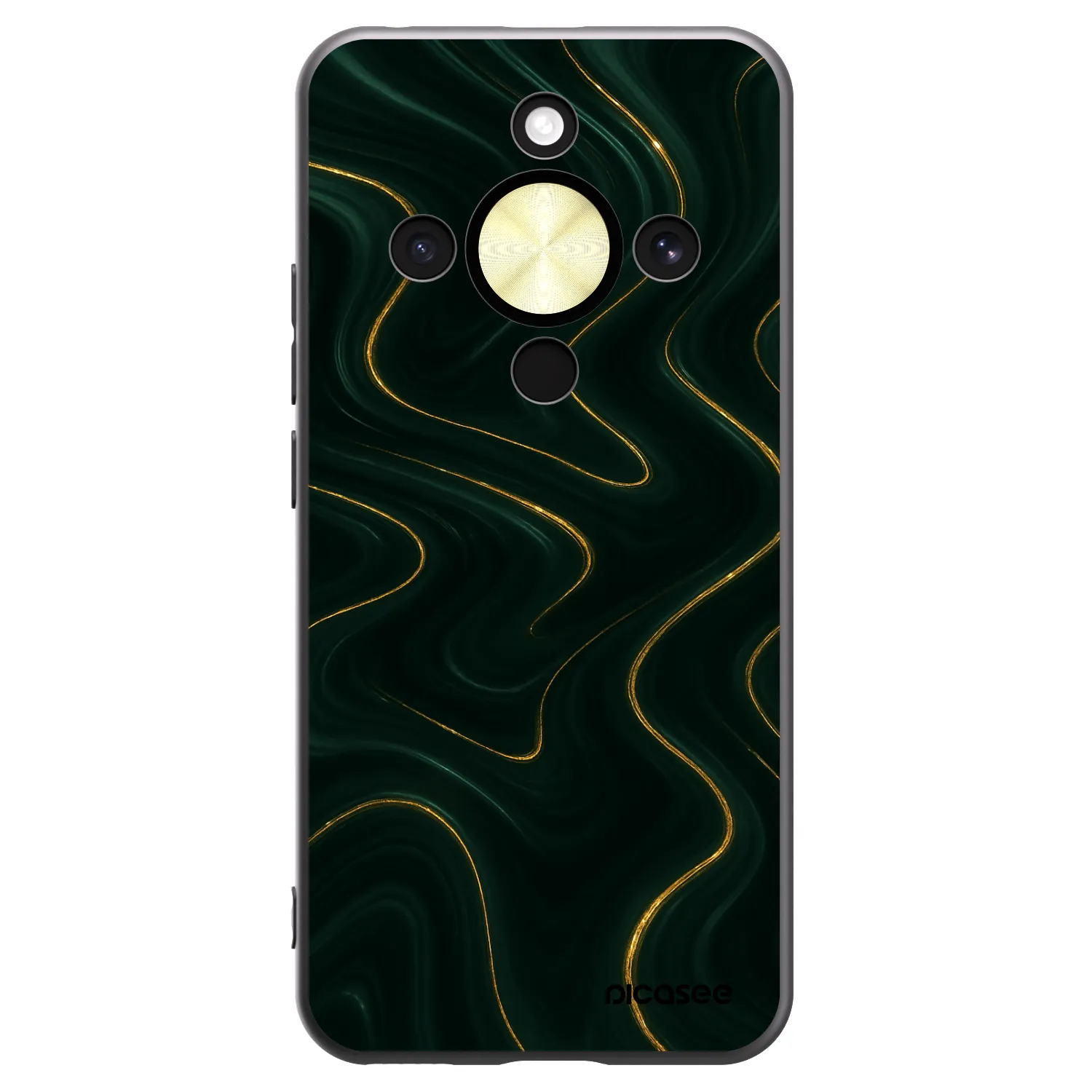 Picasee silikonowe czarne etui na Honor Magic8 Lite 5G - Vawes