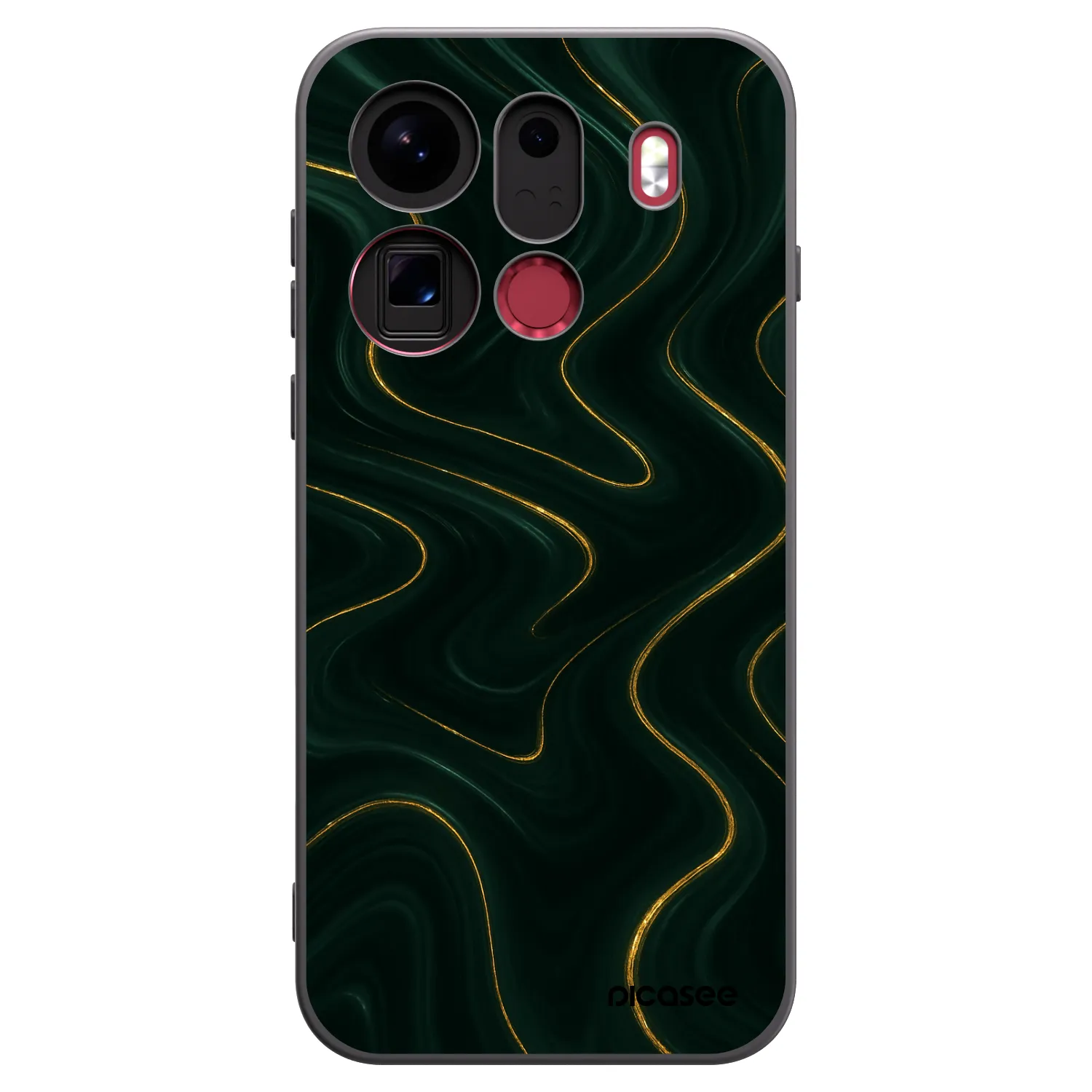 Picasee silikonowe czarne etui na OPPO Find X9 Pro - Vawes