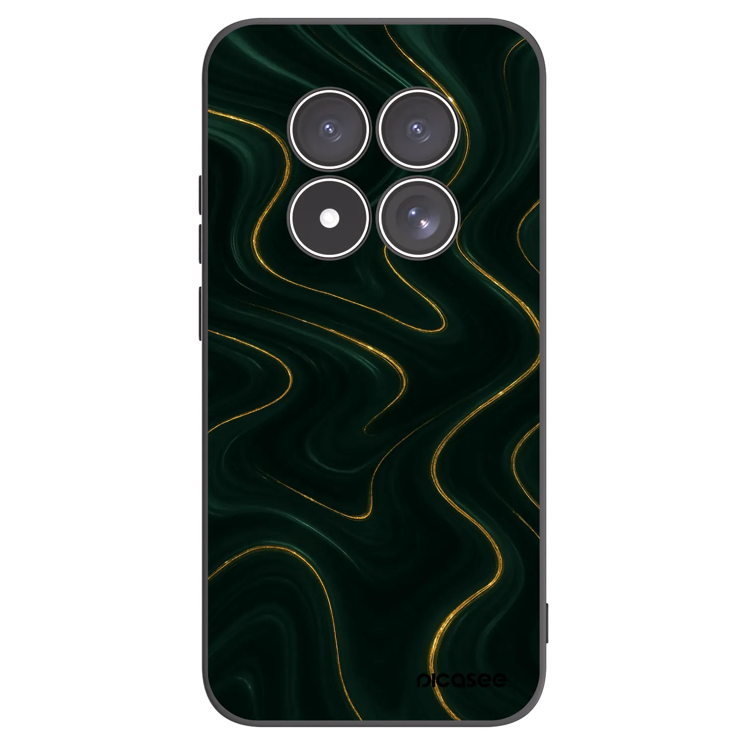 Picasee silikonowe czarne etui na Xiaomi Redmi Note 15 Pro 5G - Vawes