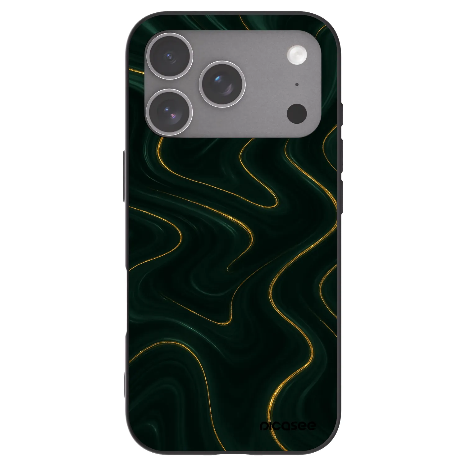 Picasee silikonowe czarne etui na Apple iPhone 18 Pro - Vawes