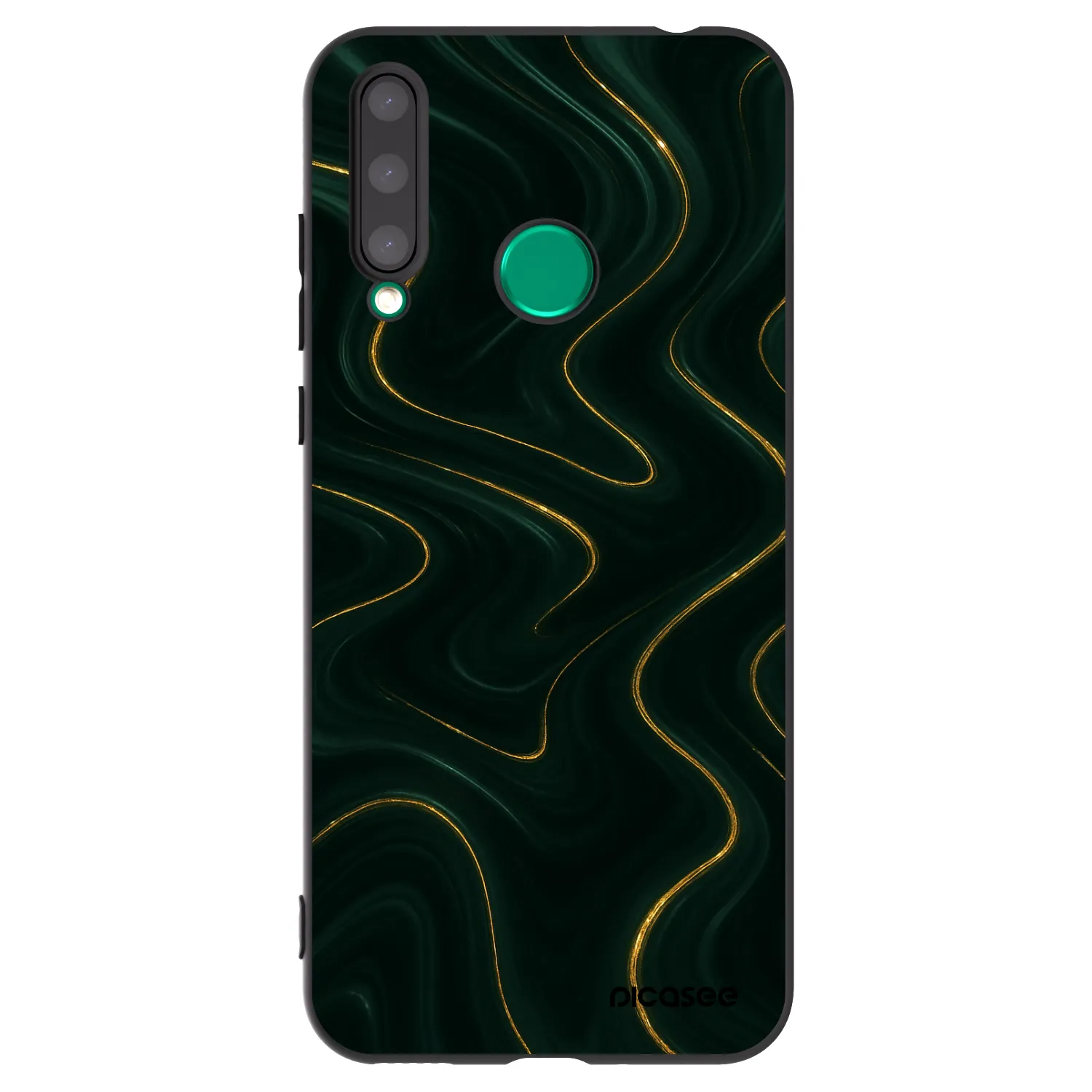 Picasee silikonowe czarne etui na Honor 20 Lite - Vawes