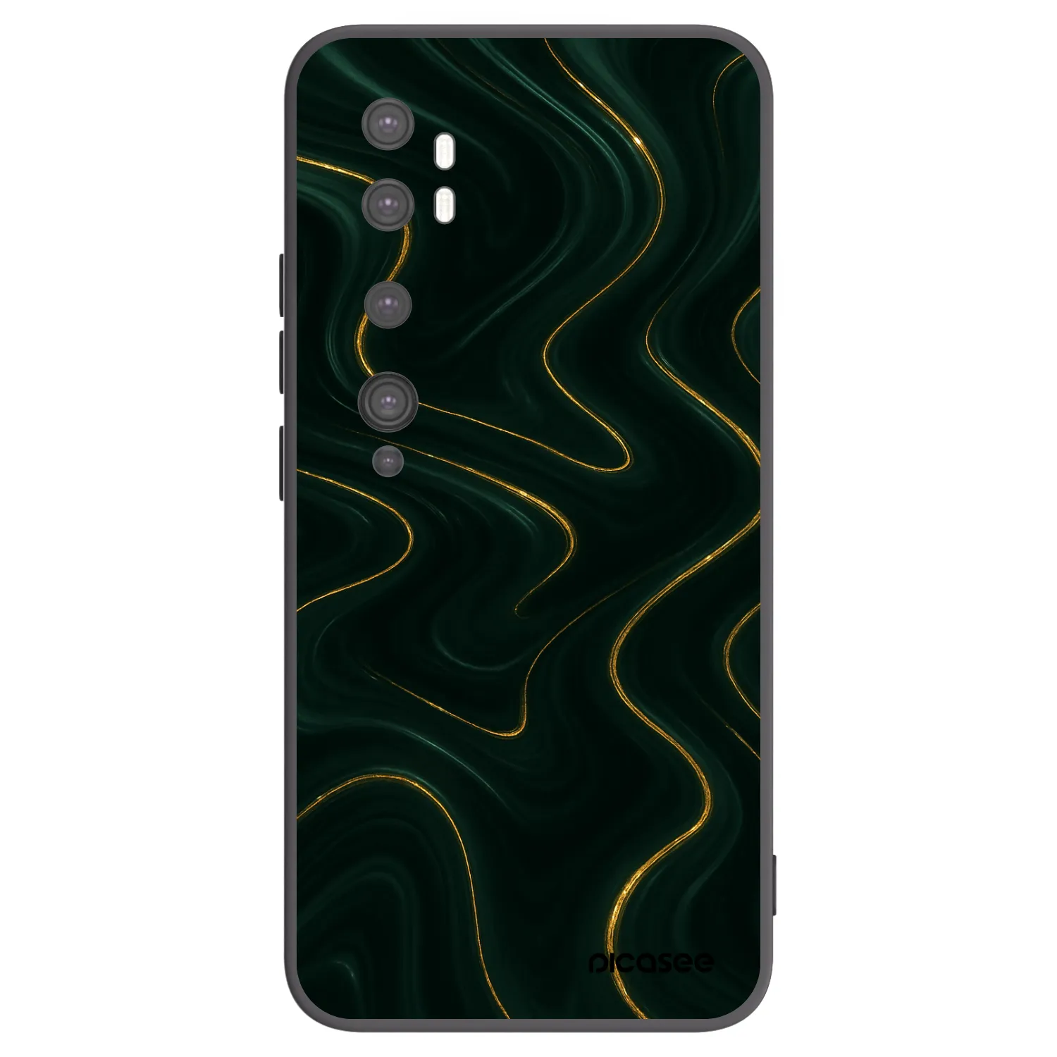 Picasee silikonowe czarne etui na Xiaomi Mi Note 10 (Pro) - Vawes