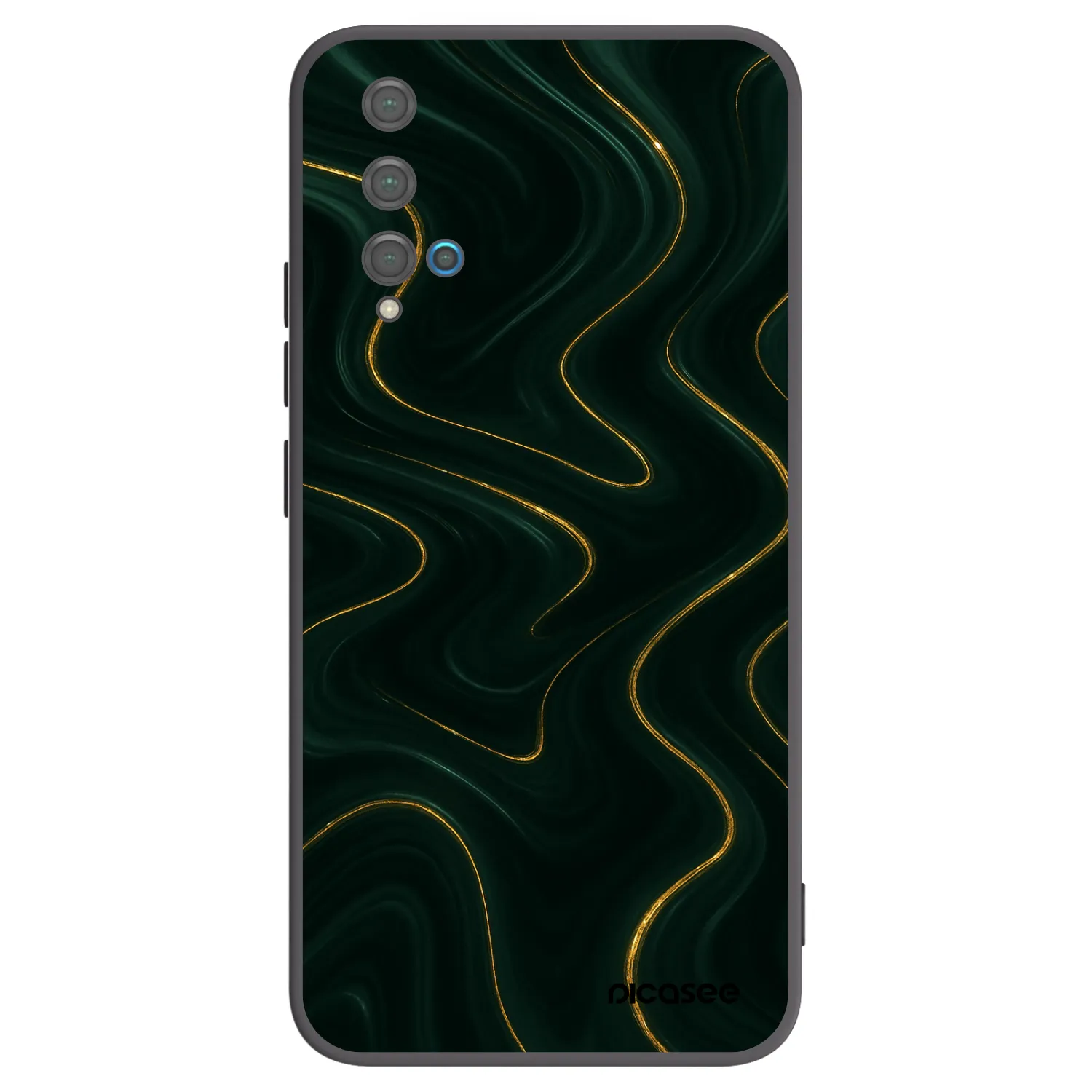Picasee silikonowe czarne etui na Huawei Nova 5T - Vawes
