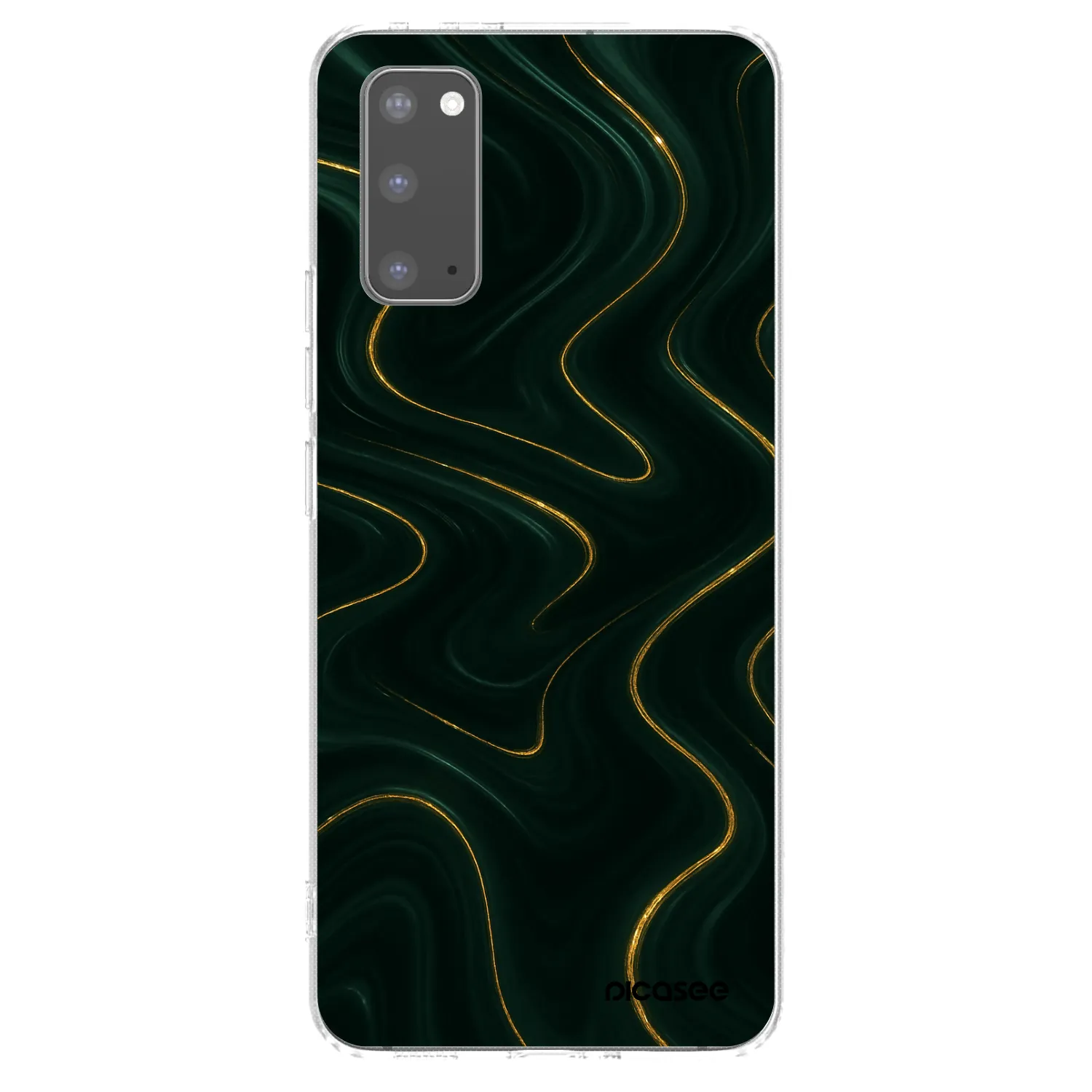 Picasee silikonowe przeźroczyste etui na Samsung Galaxy S20 G980F - Vawes