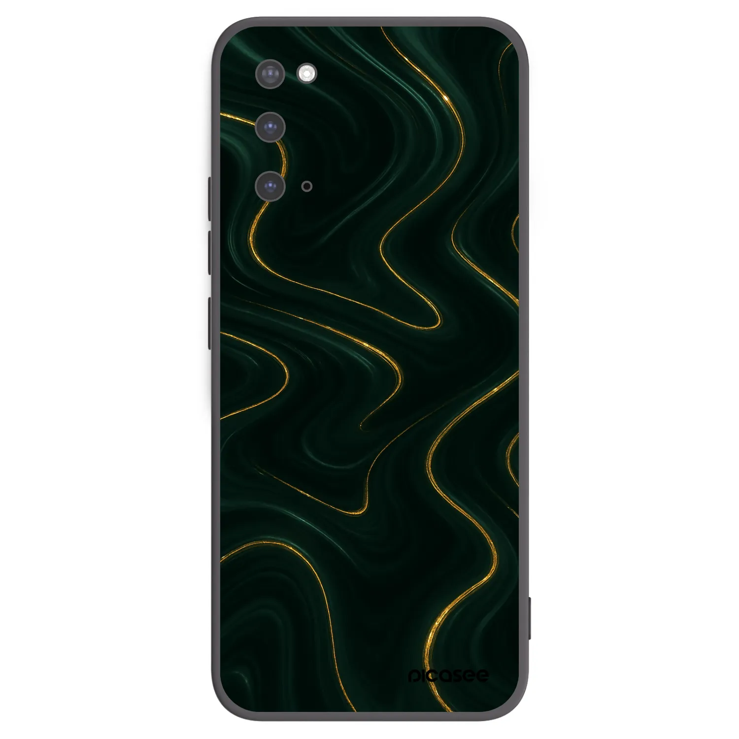 Picasee silikonowe czarne etui na Samsung Galaxy S20 G980F - Vawes