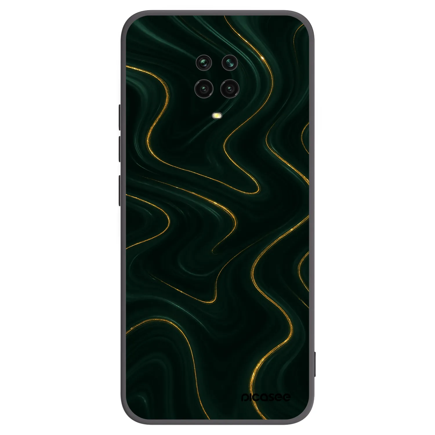 Picasee silikonowe czarne etui na Xiaomi Redmi Note 9 Pro - Vawes