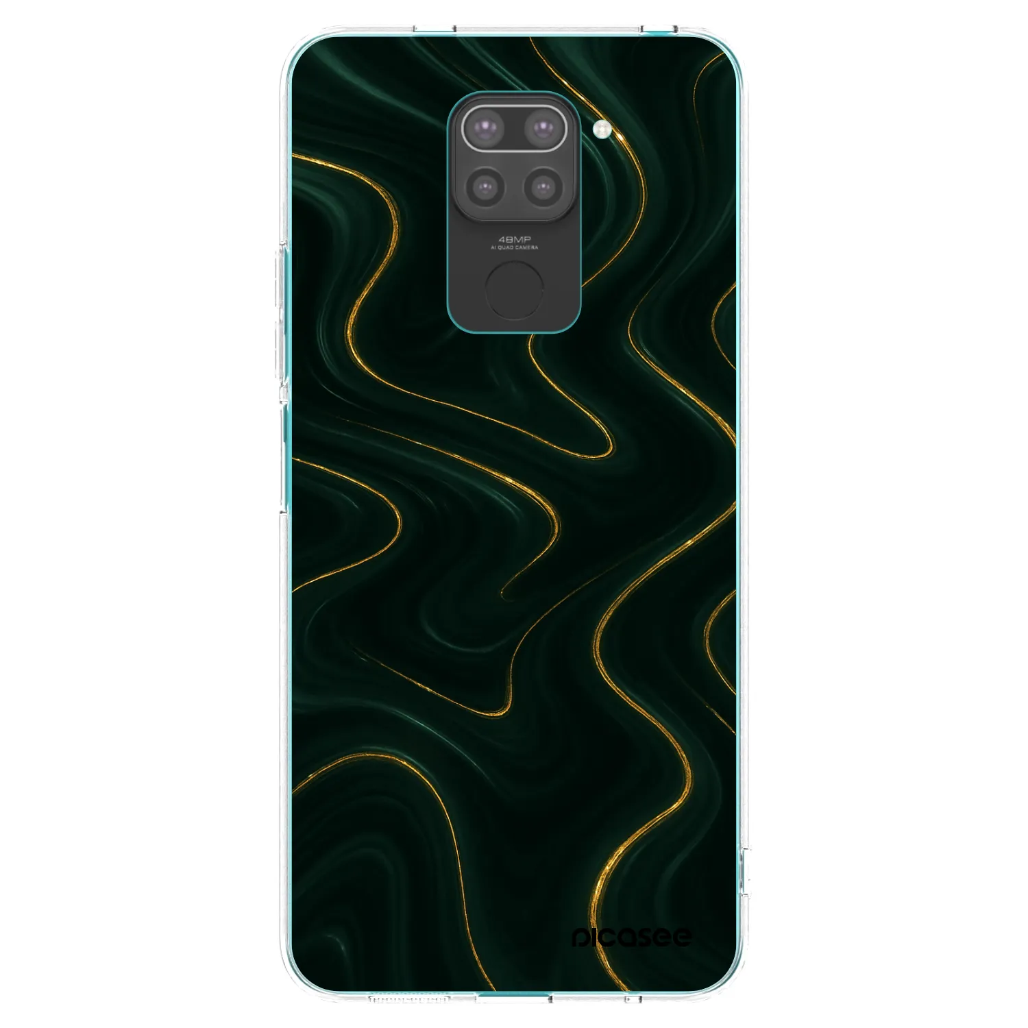 Picasee silikonowe czarne etui na Xiaomi Redmi Note 9 - Vawes