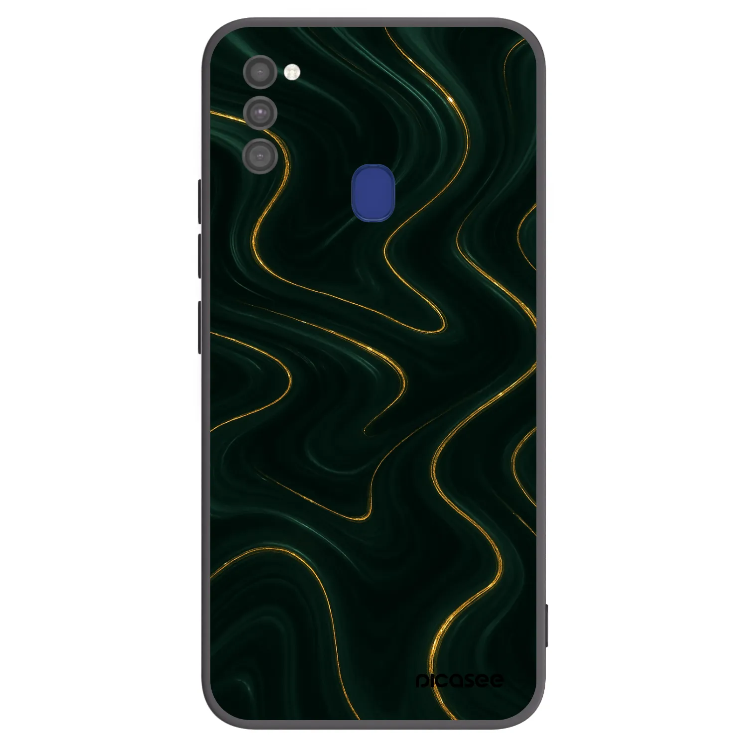 Picasee silikonowe czarne etui na Samsung Galaxy M21 M215F - Vawes