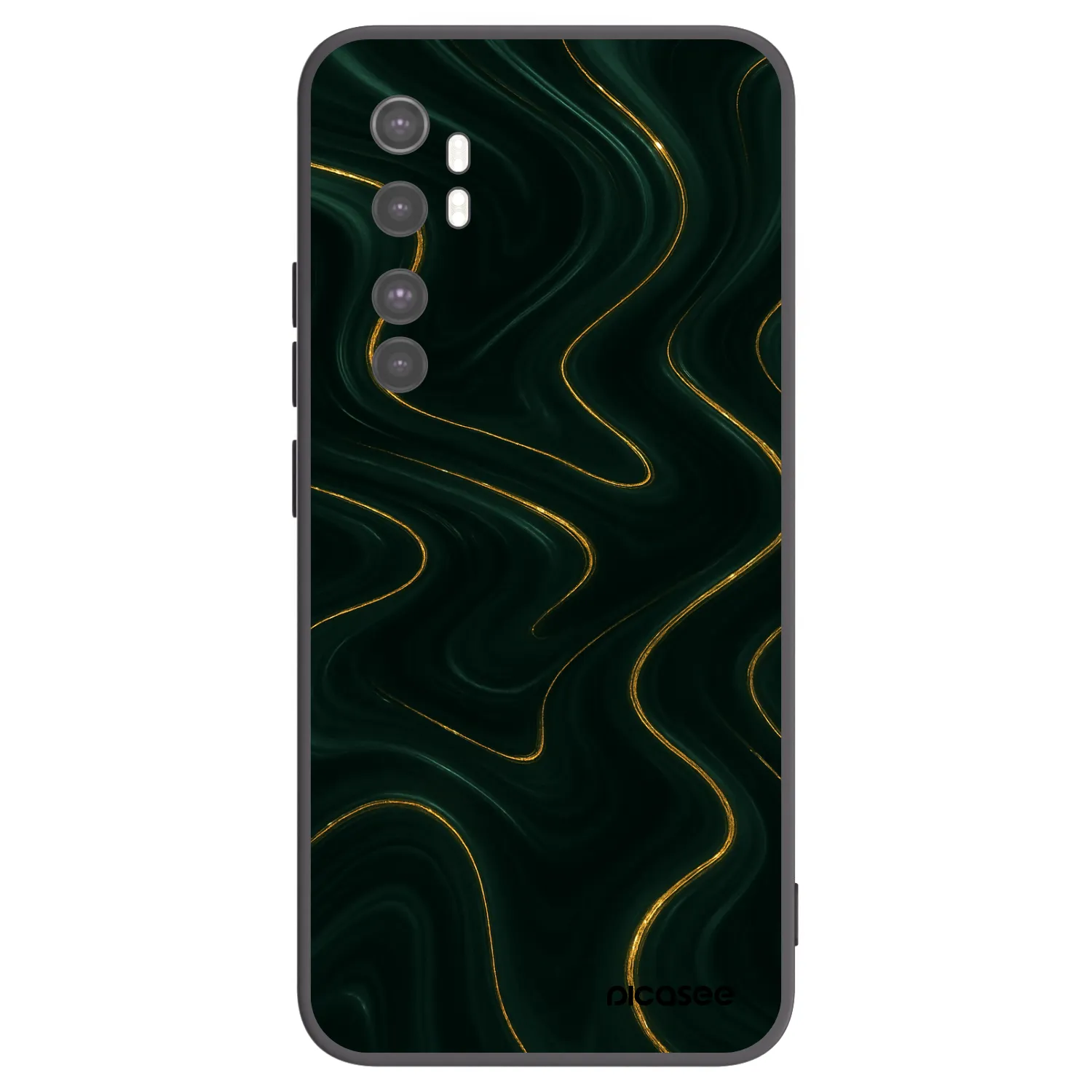 Picasee silikonowe czarne etui na Xiaomi Mi Note 10 Lite - Vawes
