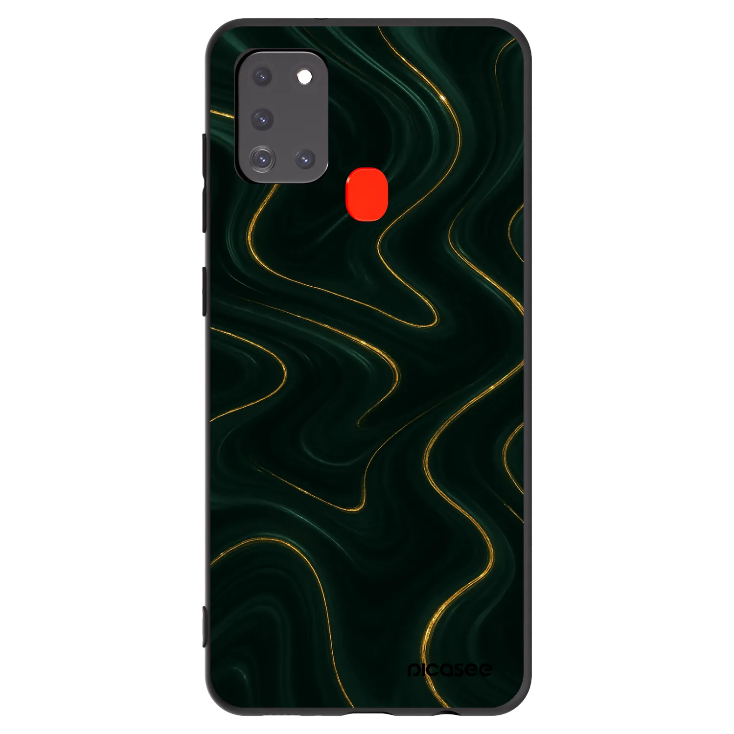 Picasee silikonowe czarne etui na Samsung Galaxy A21s - Vawes