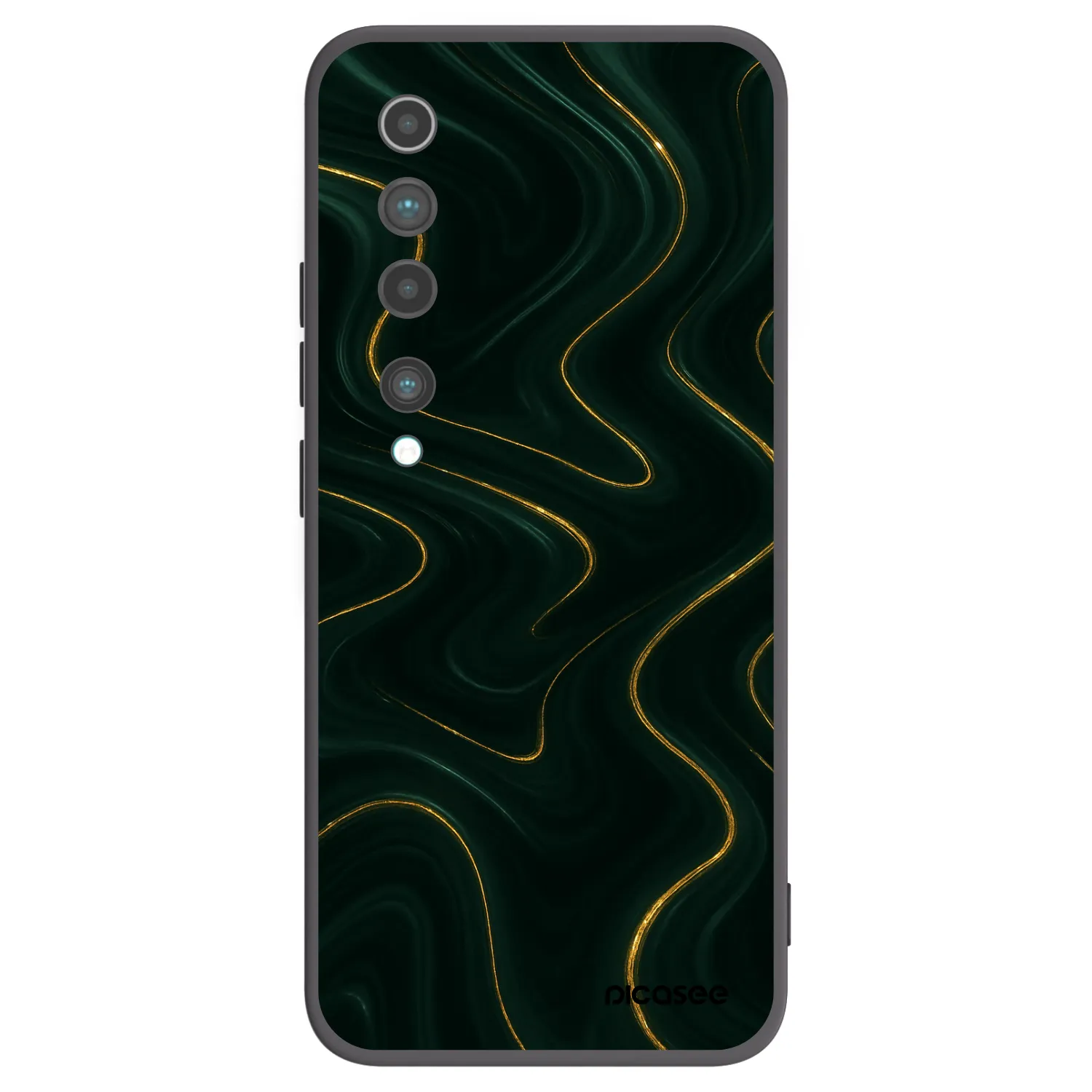 Picasee silikonowe czarne etui na Xiaomi Mi 10 - Vawes