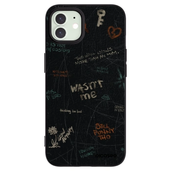 Picasee silikonowe czarne etui na Apple iPhone 12 - CONFESSION