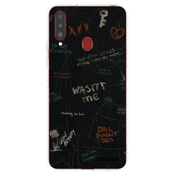 Picasee silikonowe przeźroczyste etui na Samsung Galaxy A20s - CONFESSION