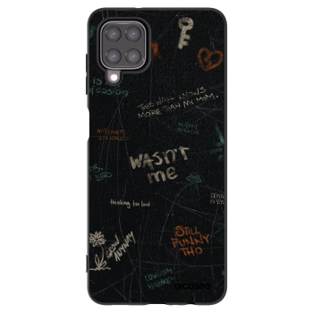 Picasee silikonowe czarne etui na Samsung Galaxy A12 A125F - CONFESSION