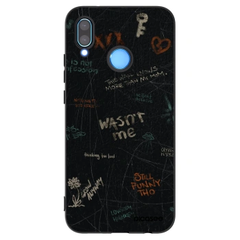 Picasee silikonowe czarne etui na Huawei P20 Lite - CONFESSION