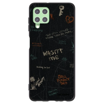 Picasee silikonowe czarne etui na Samsung Galaxy A22 A225F 4G - CONFESSION