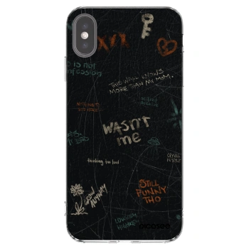 Picasee silikonowe przeźroczyste etui na Apple iPhone XS Max - CONFESSION