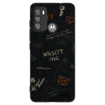 Picasee silikonowe czarne etui na Motorola Moto G60 - CONFESSION