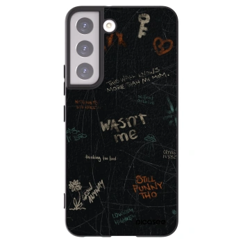 Picasee silikonowe czarne etui na Samsung Galaxy S22 5G - CONFESSION