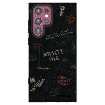 Picasee silikonowe czarne etui na Samsung Galaxy S22 Ultra 5G - CONFESSION